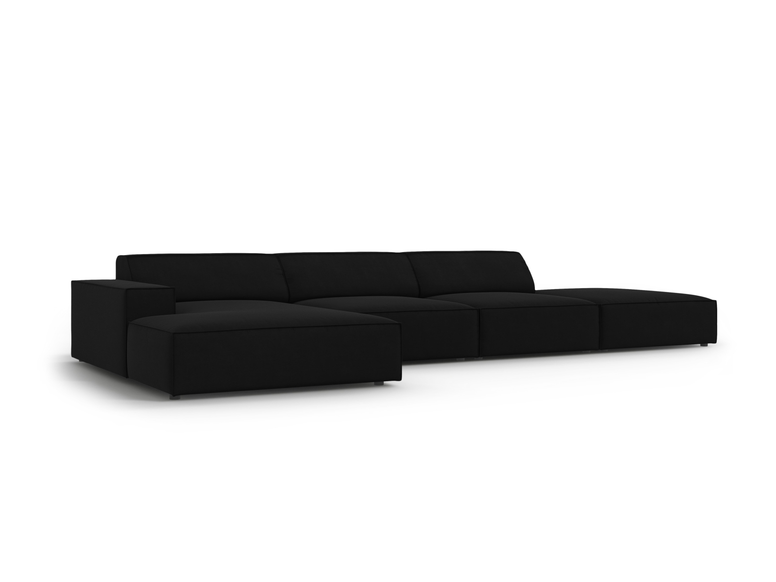 Ъглов диван Lomcalu 118 (PLUSH EBONY)