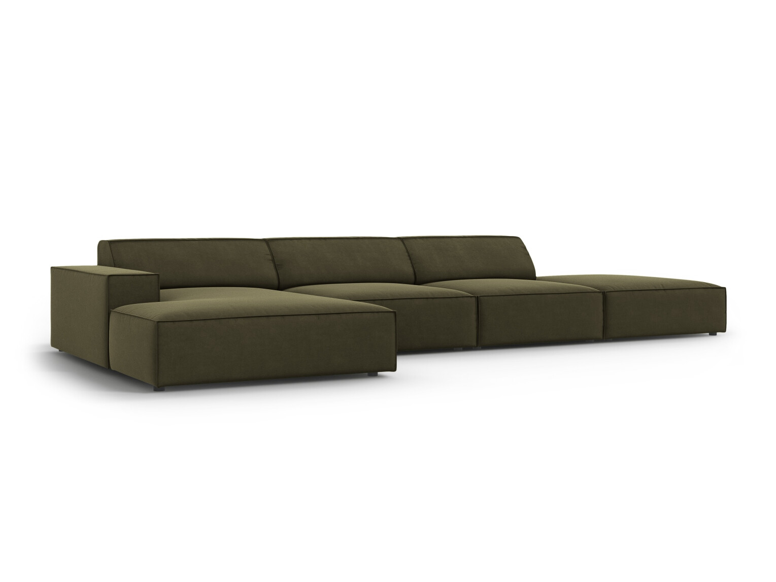 Ъглов диван Lomcalu 118 (PLUSH KHAKI)