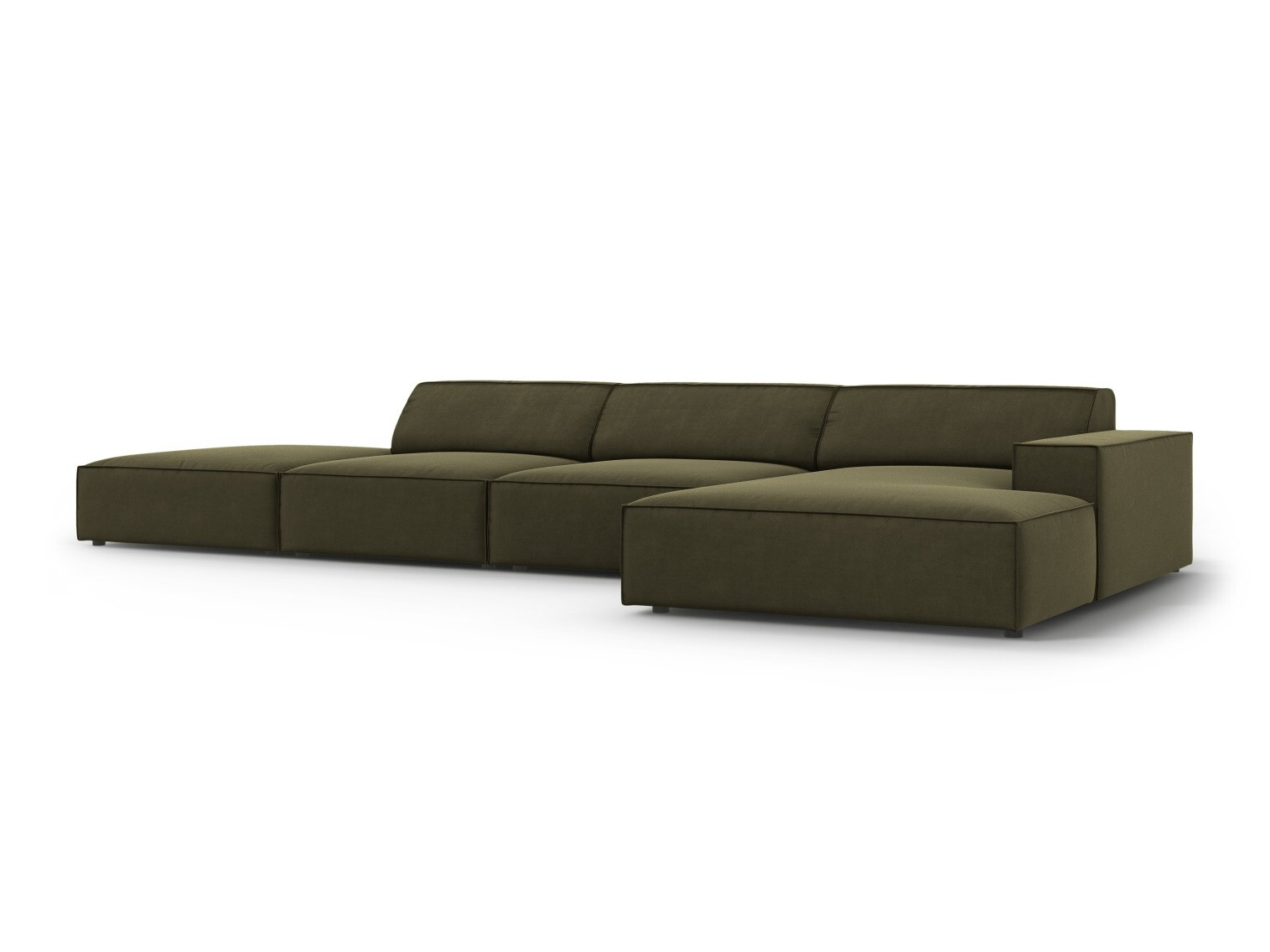 Ъглов диван Lomcalu 118 (PLUSH KHAKI)