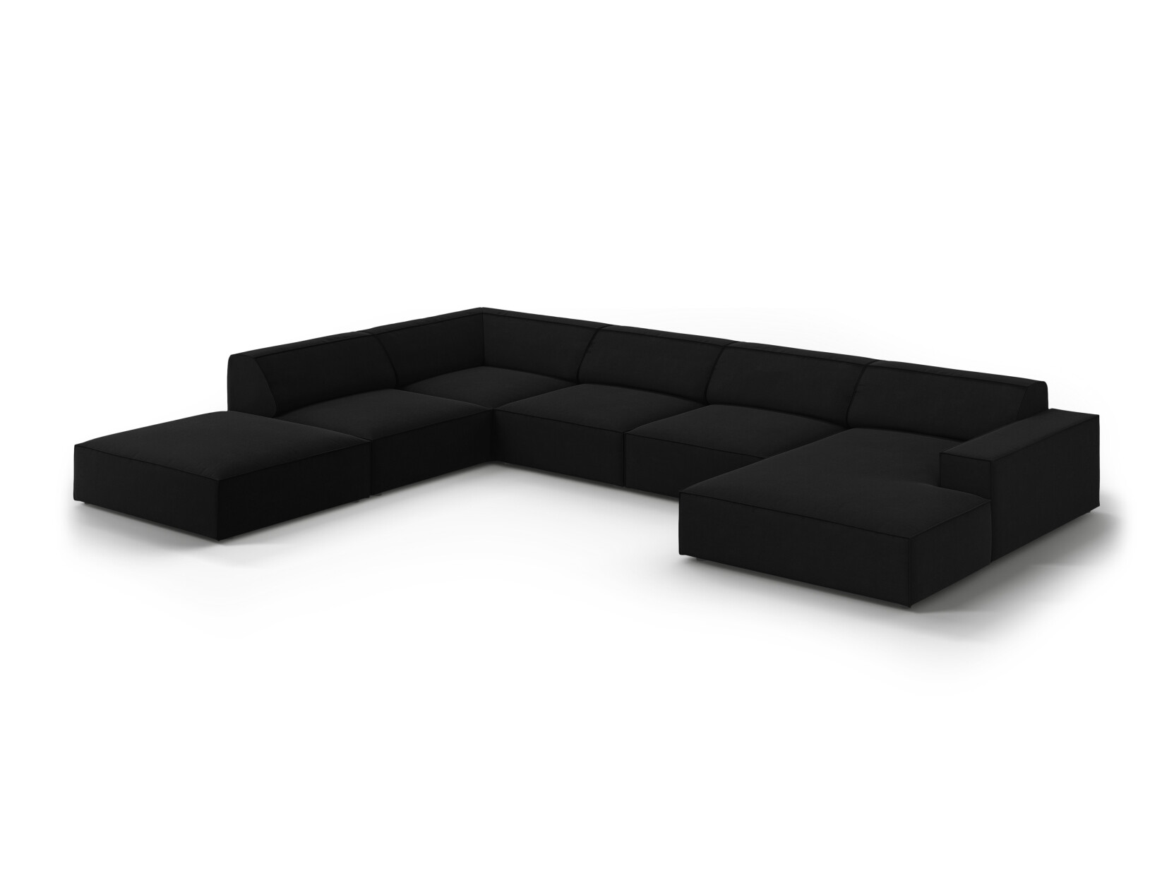 Ъглов диван Lomcalu 119 (PLUSH EBONY)