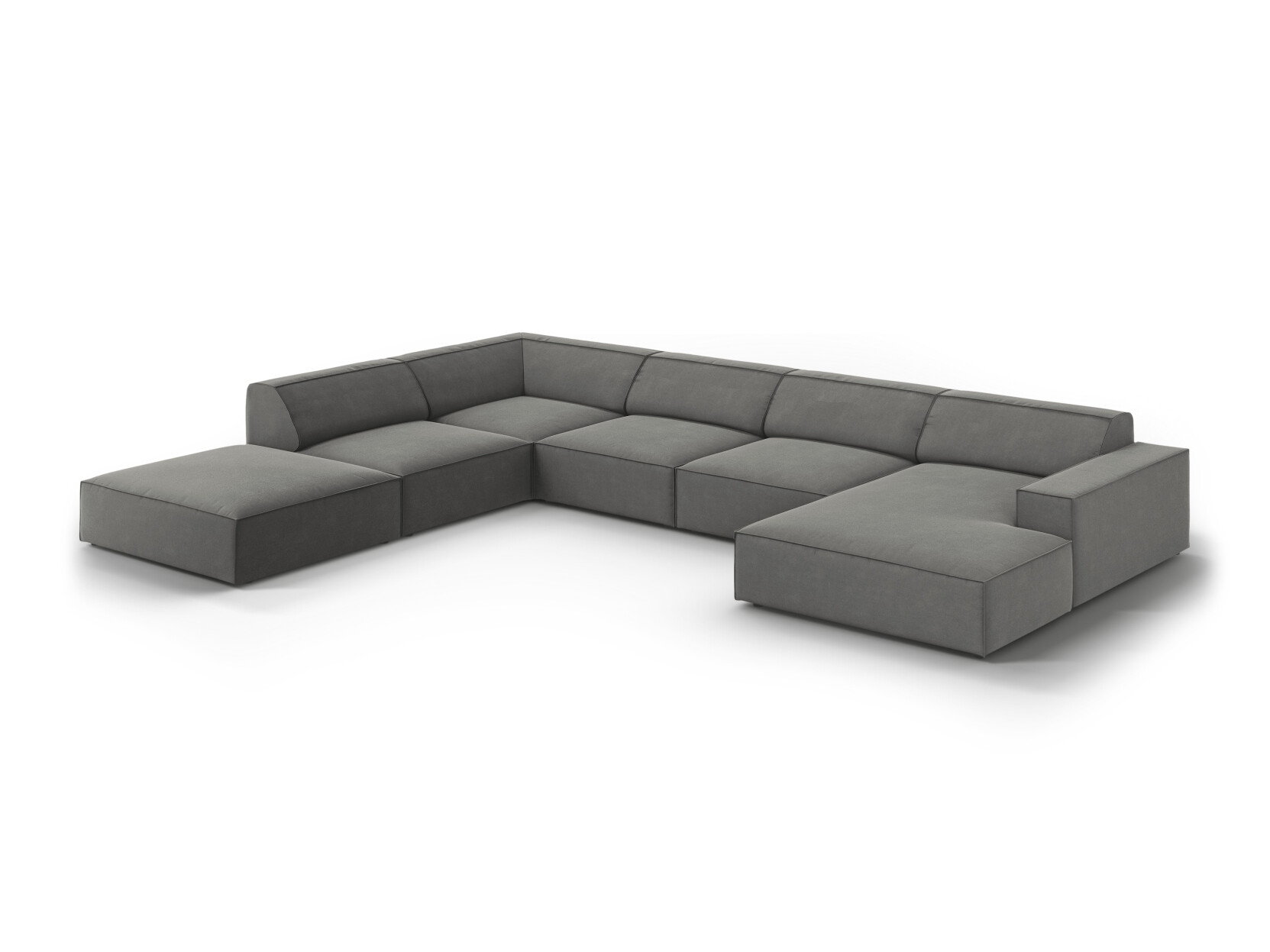 Ъглов диван Lomcalu 119 (PLUSH GREY)