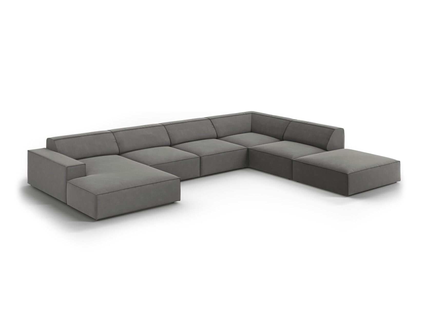 Ъглов диван Lomcalu 119 (PLUSH GREY)