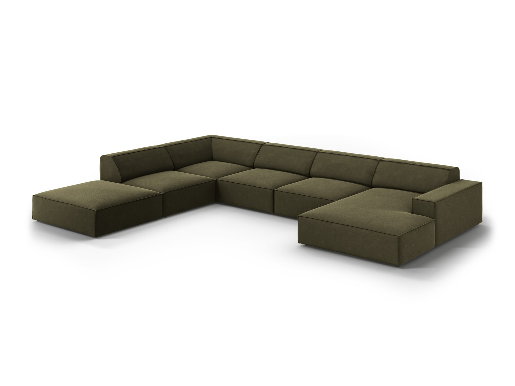 Ъглов диван Lomcalu 119 (PLUSH KHAKI)