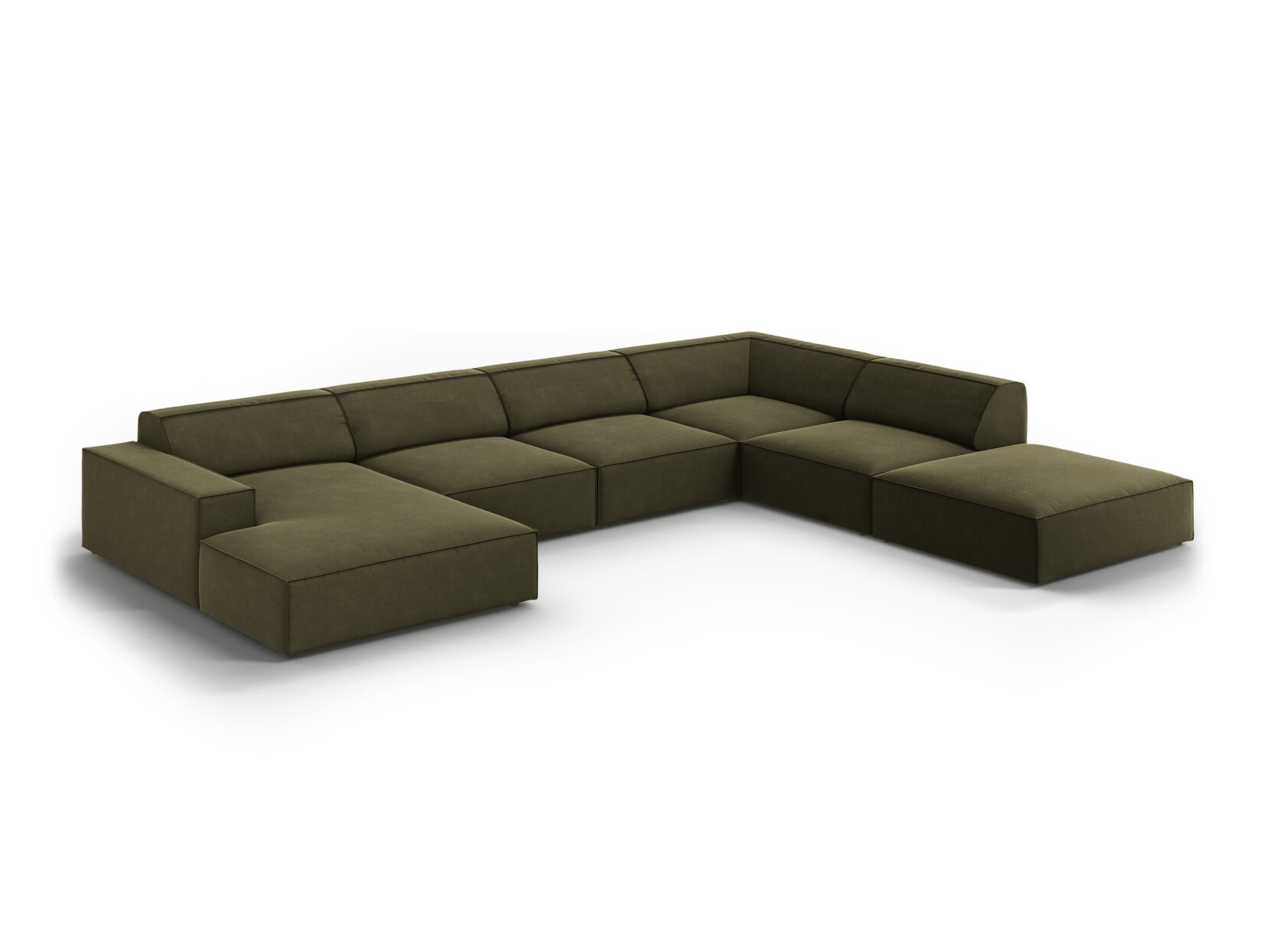 Ъглов диван Lomcalu 119 (PLUSH KHAKI)
