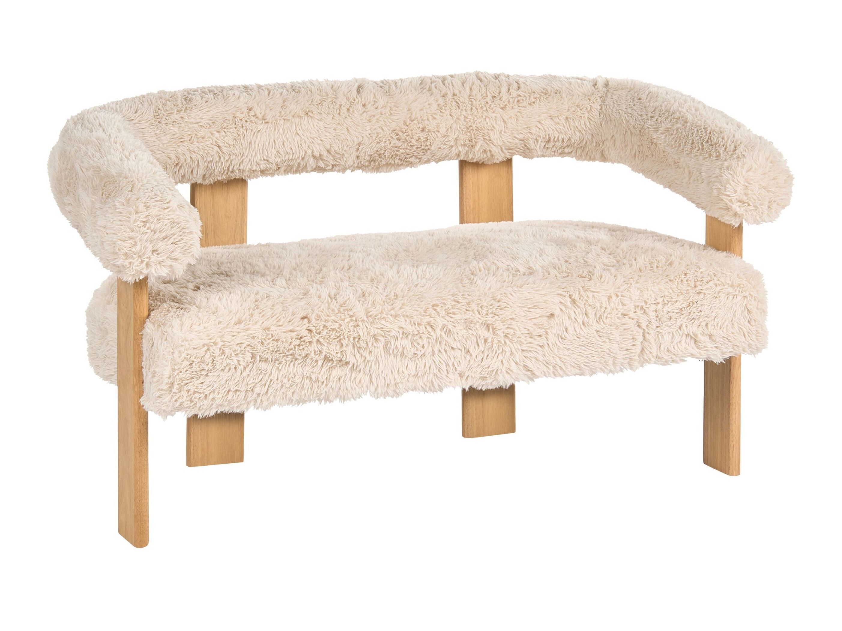 Тапицирана пейка Berwyn 3271 (Бял + Светлокафяво)