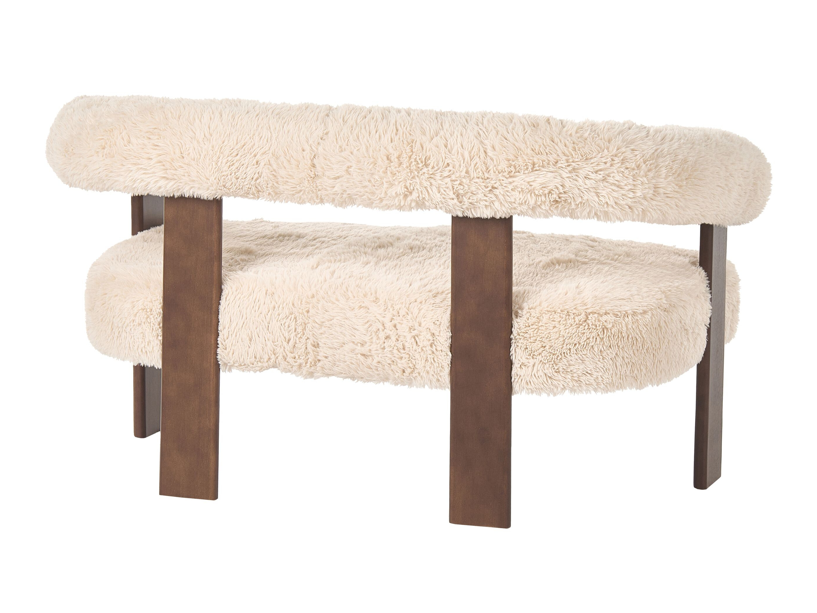 Тапицирана пейка Berwyn 3271 (Бял + Тъмнокафяв)