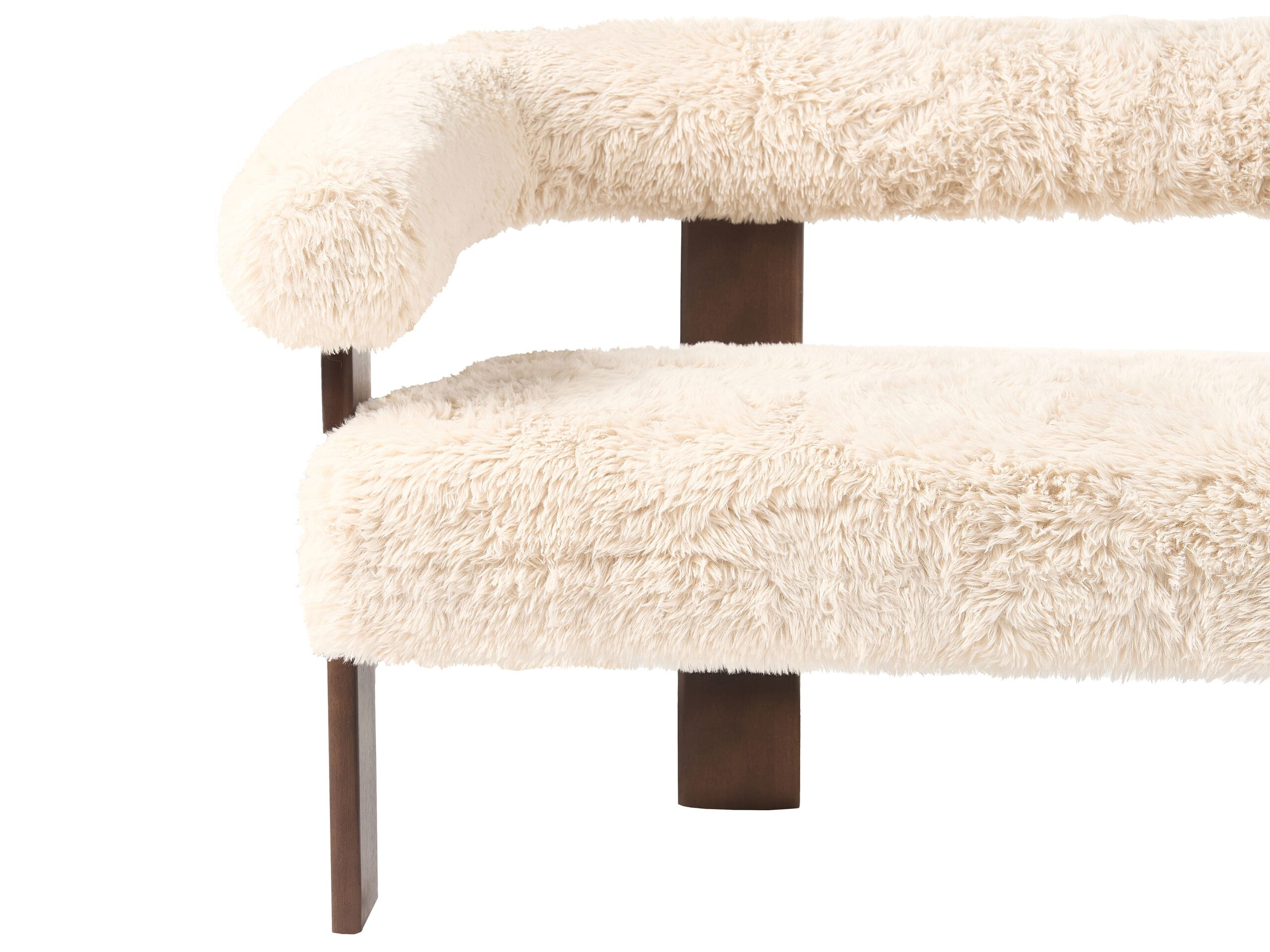 Тапицирана пейка Berwyn 3271 (Бял + Тъмнокафяв)