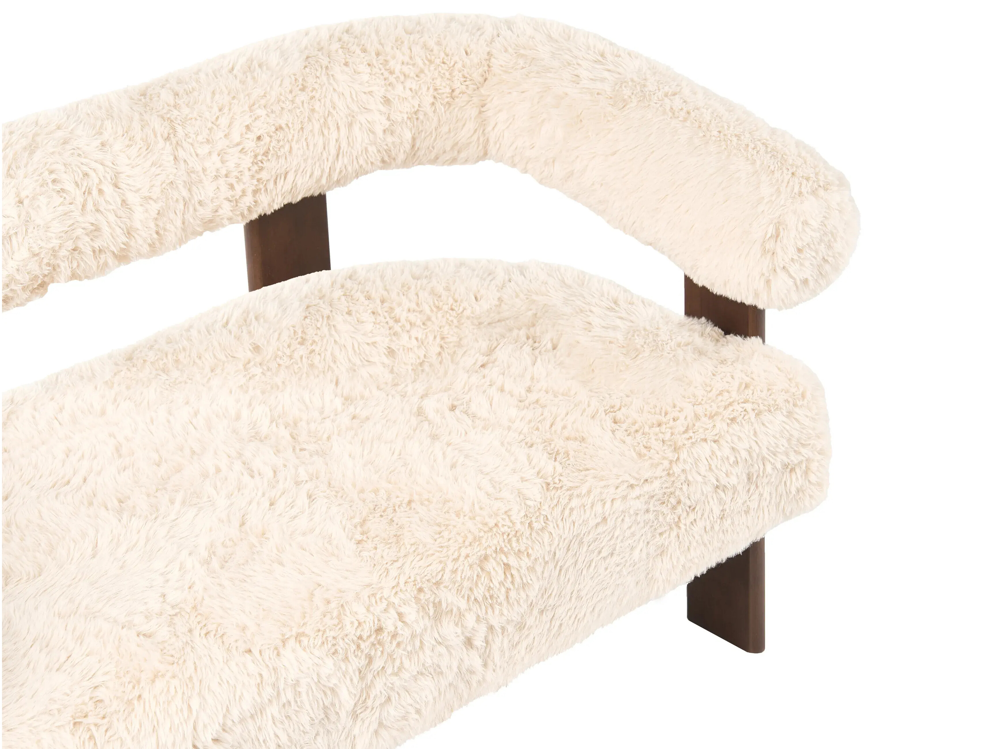 Тапицирана пейка Berwyn 3271 (Бял + Тъмнокафяв)