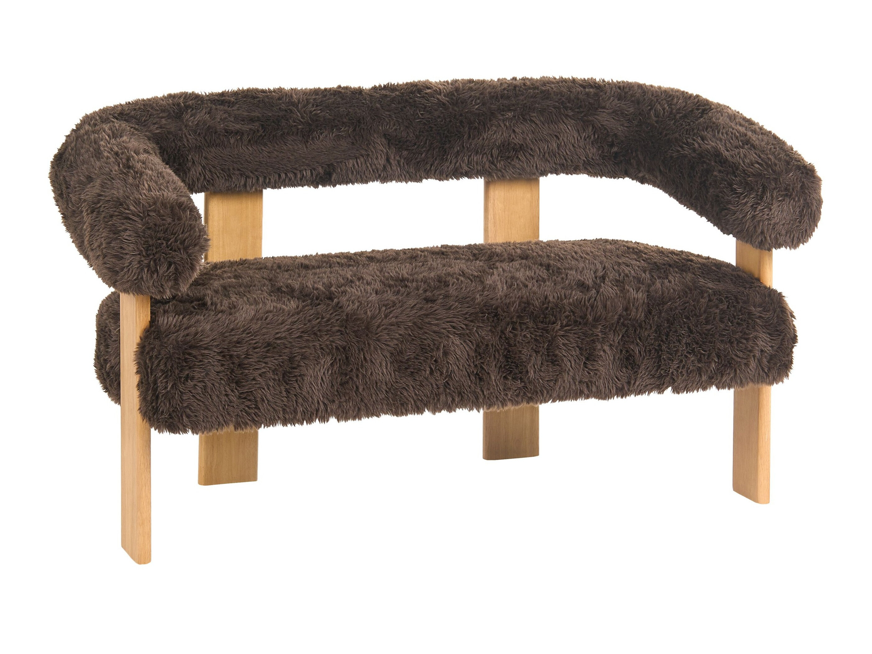 Тапицирана пейка Berwyn 3271 (Тъмнокафяв + Светлокафяво)