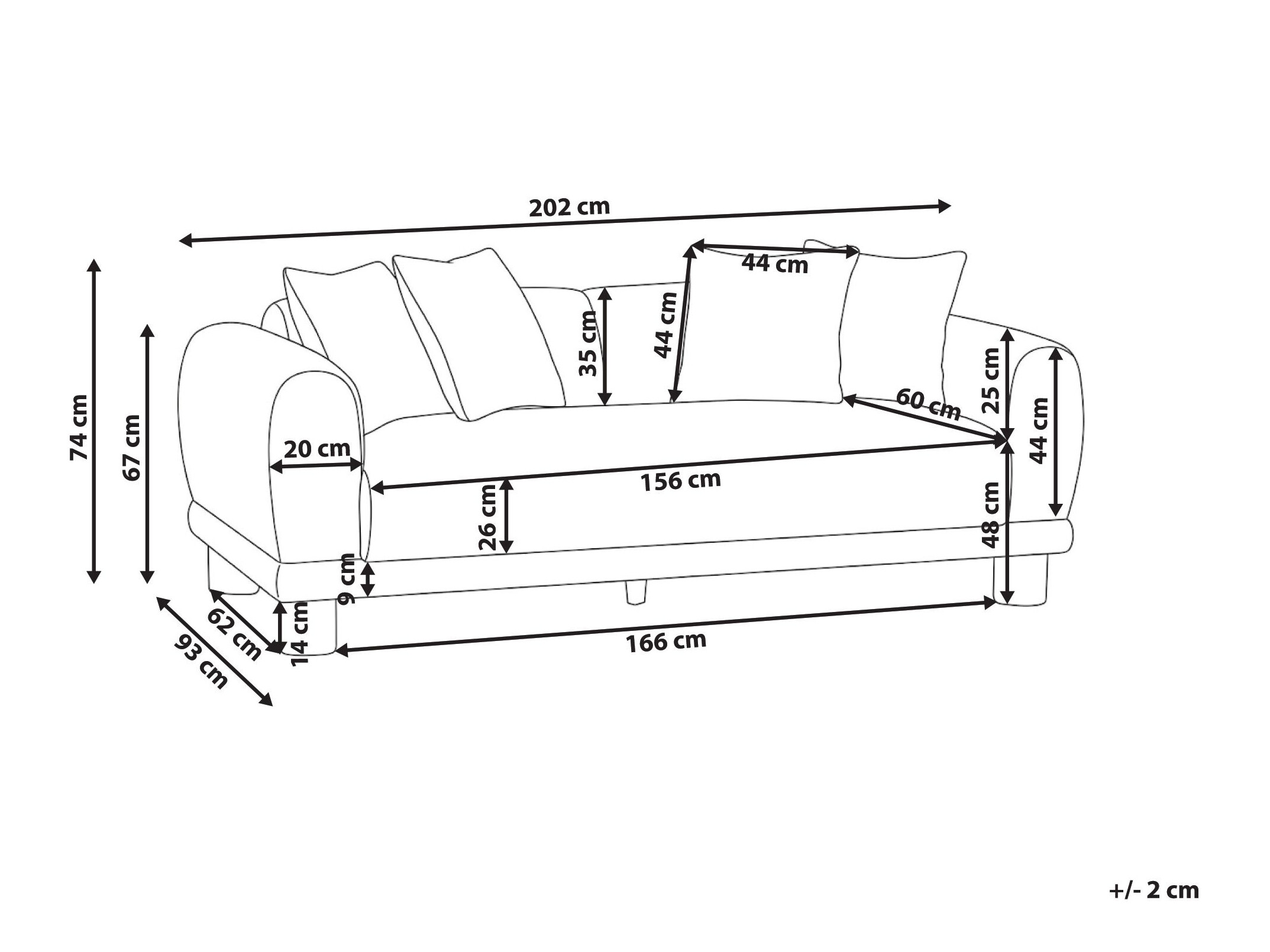 Диван Berwyn 3274 (Светло сив)