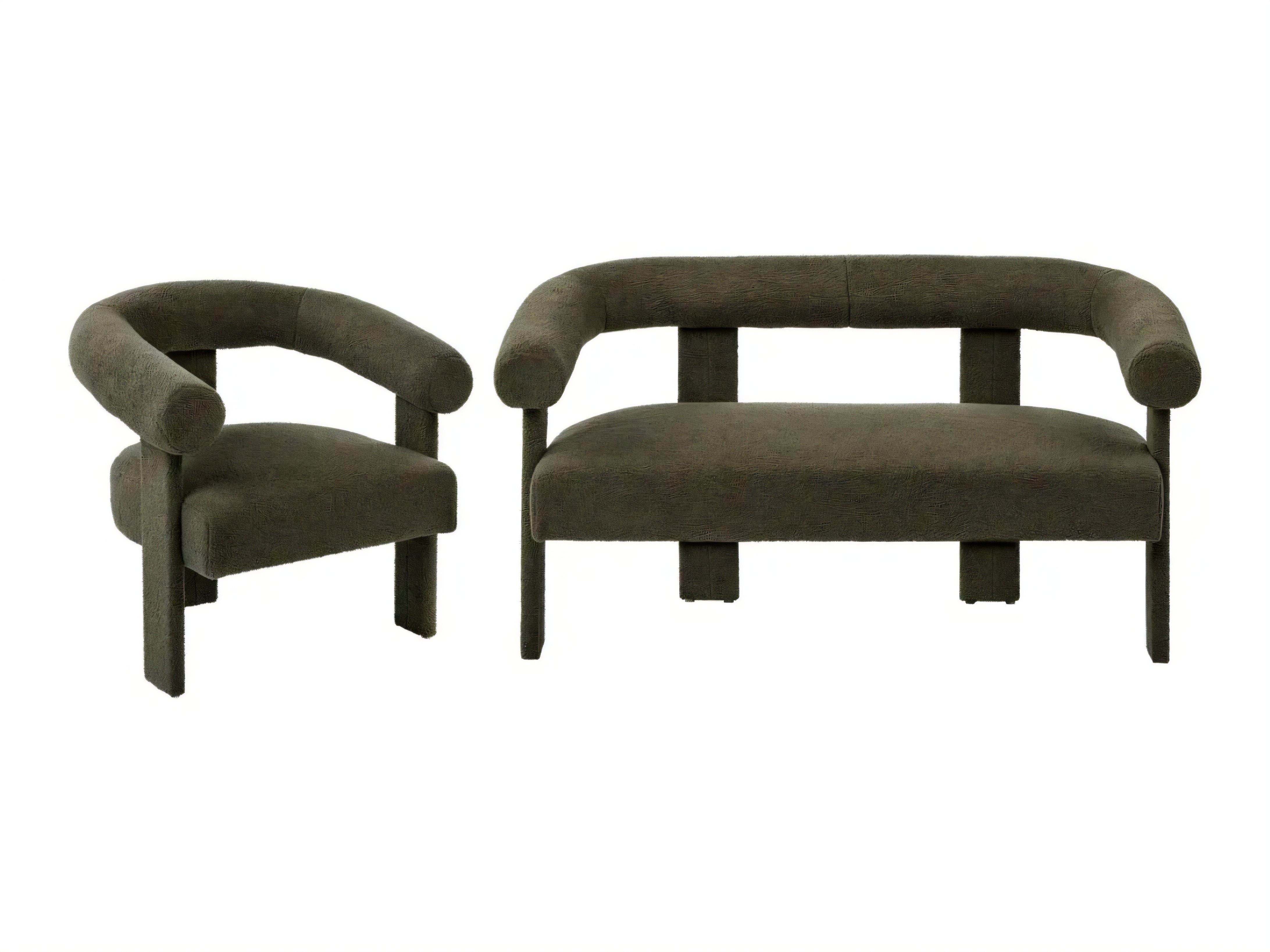 Комплект мека мебел Berwyn 2710 (Тъмно зелено)