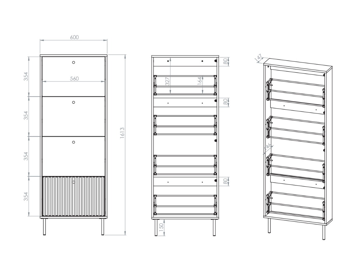 Шкаф за обувки Marmeli 130
