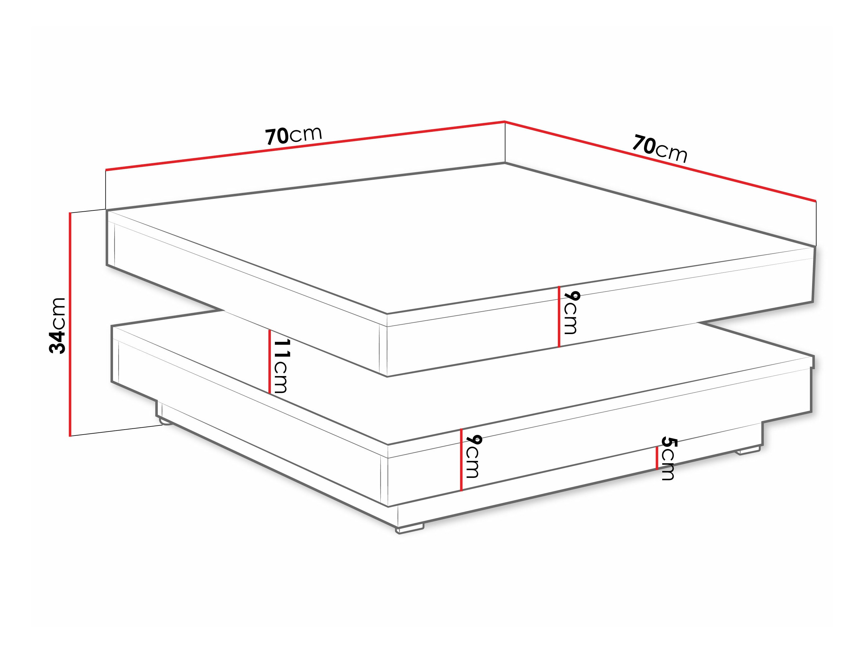 Трансформираща се масичка за кафе SB4933 с нарушена опаковка