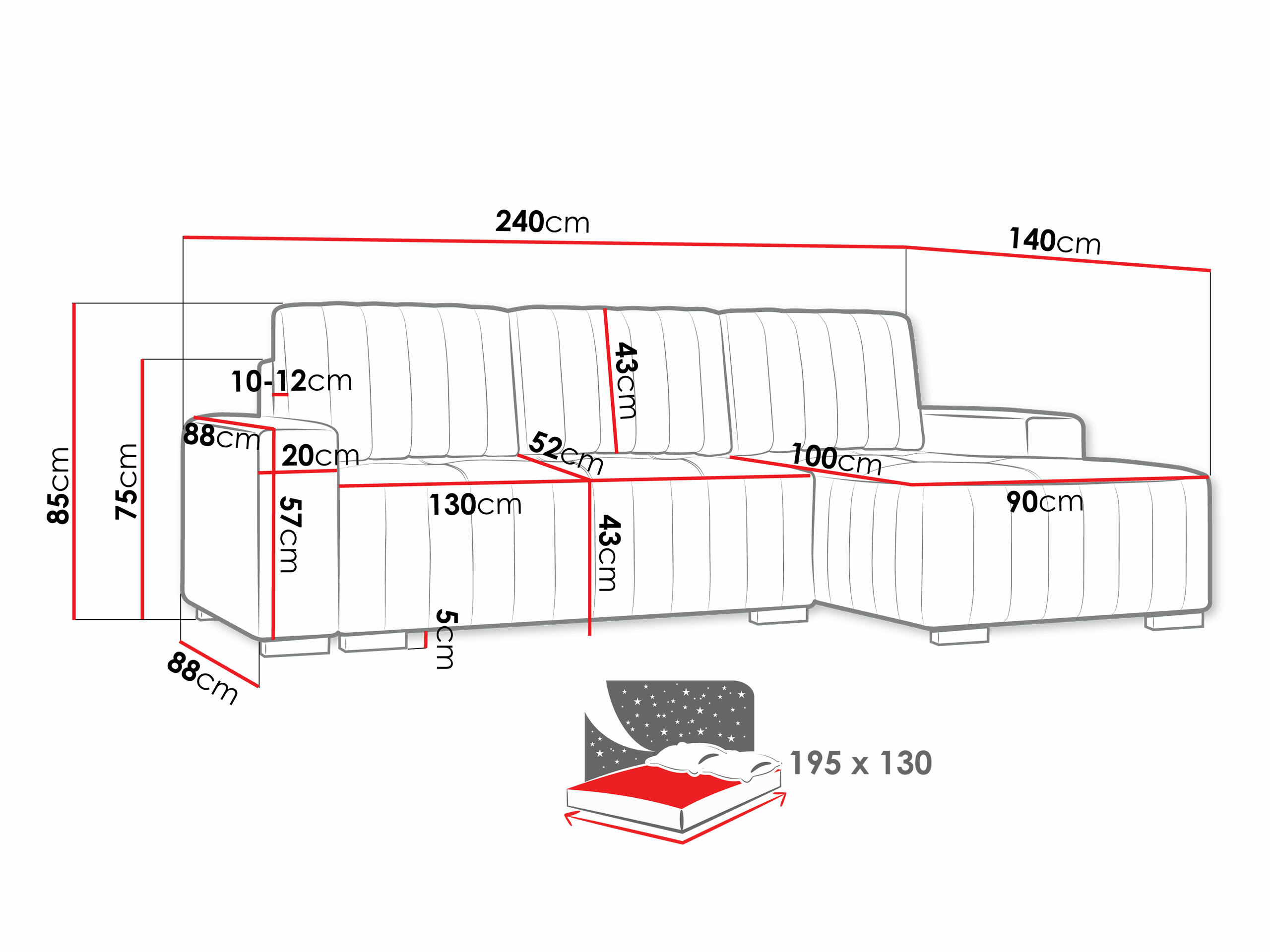 Ъглов диван SB4983