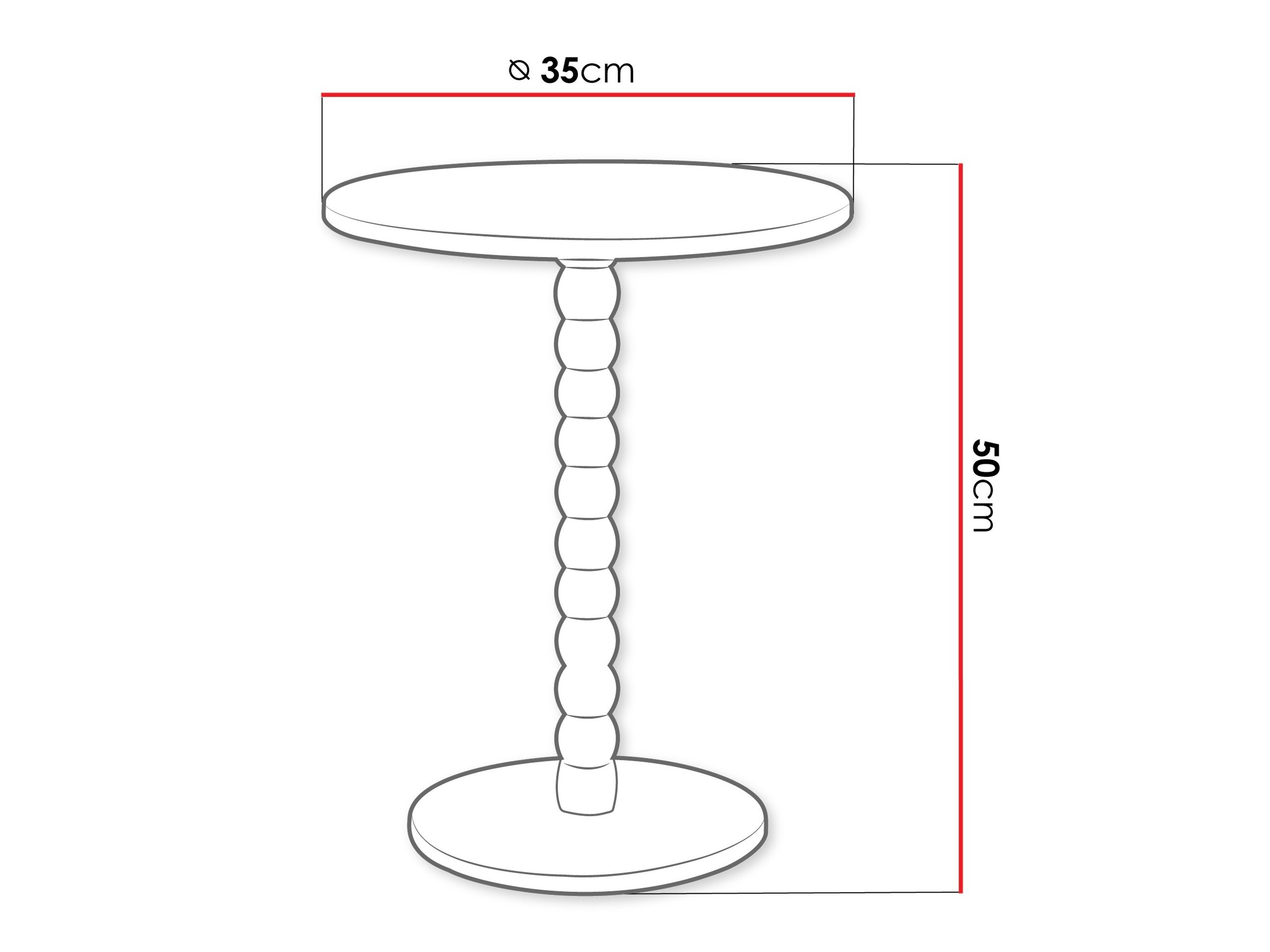 Помощна масичка Ludus (Бял)