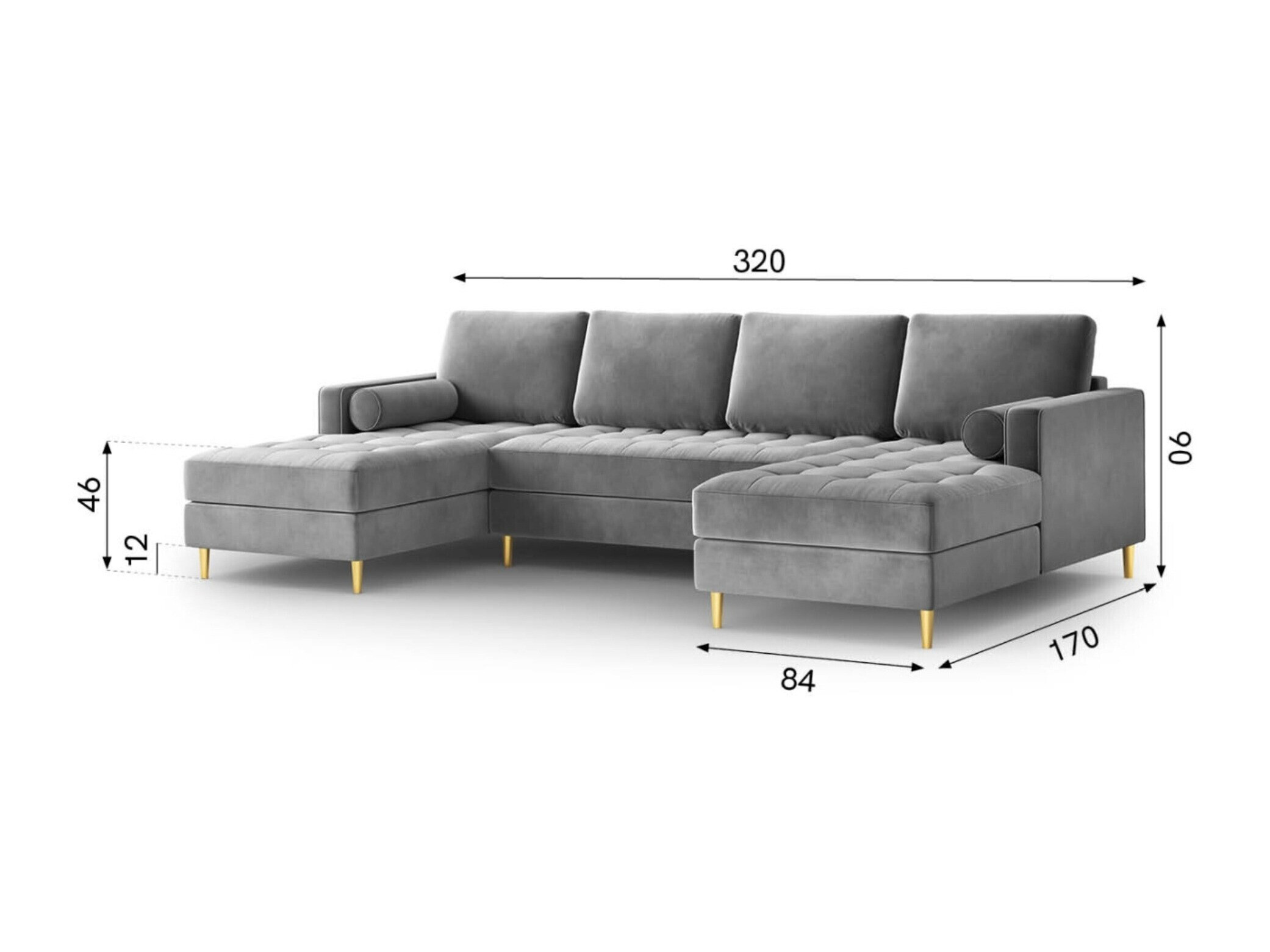 Ъглов диван Domrevi 105 (Malia Mallard)