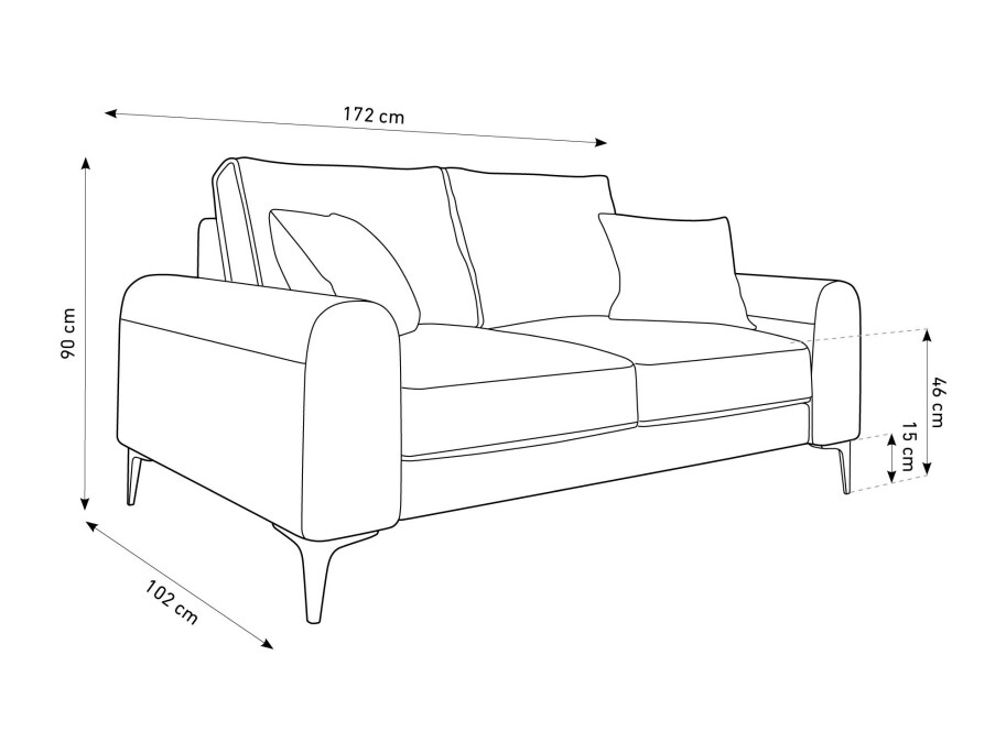 Диван Lorelia 100 (Malia Mole)