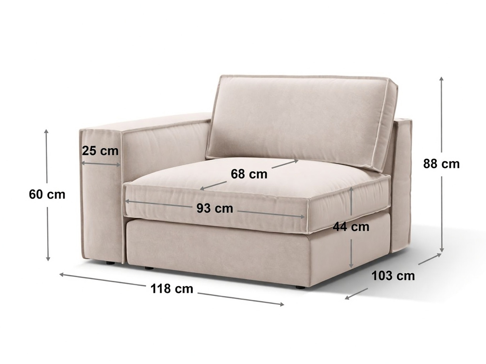 Модулен фотьойл Dalodei 103 (Babel Toffee)