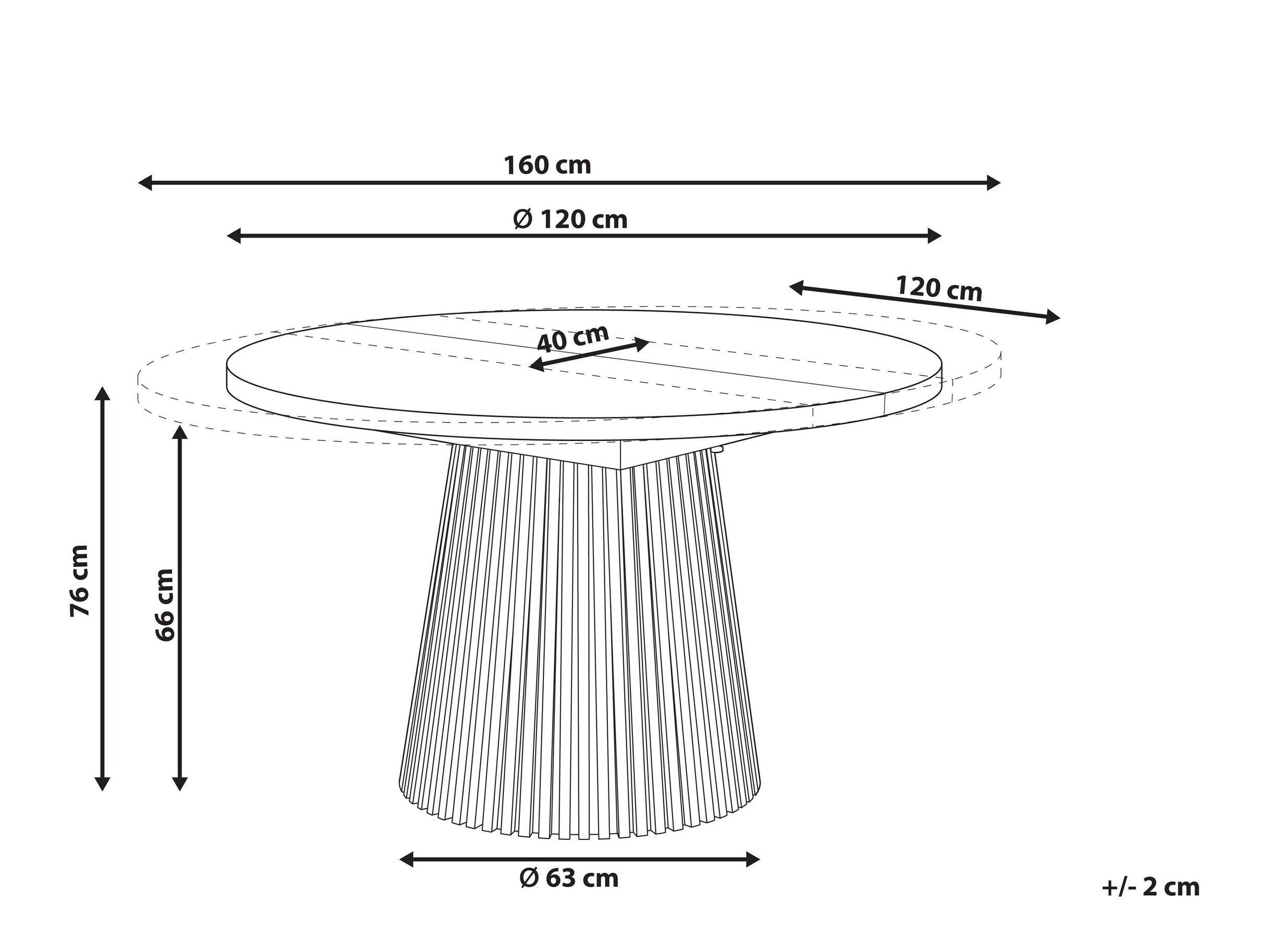 Маса Berwyn 3276 (Черен)