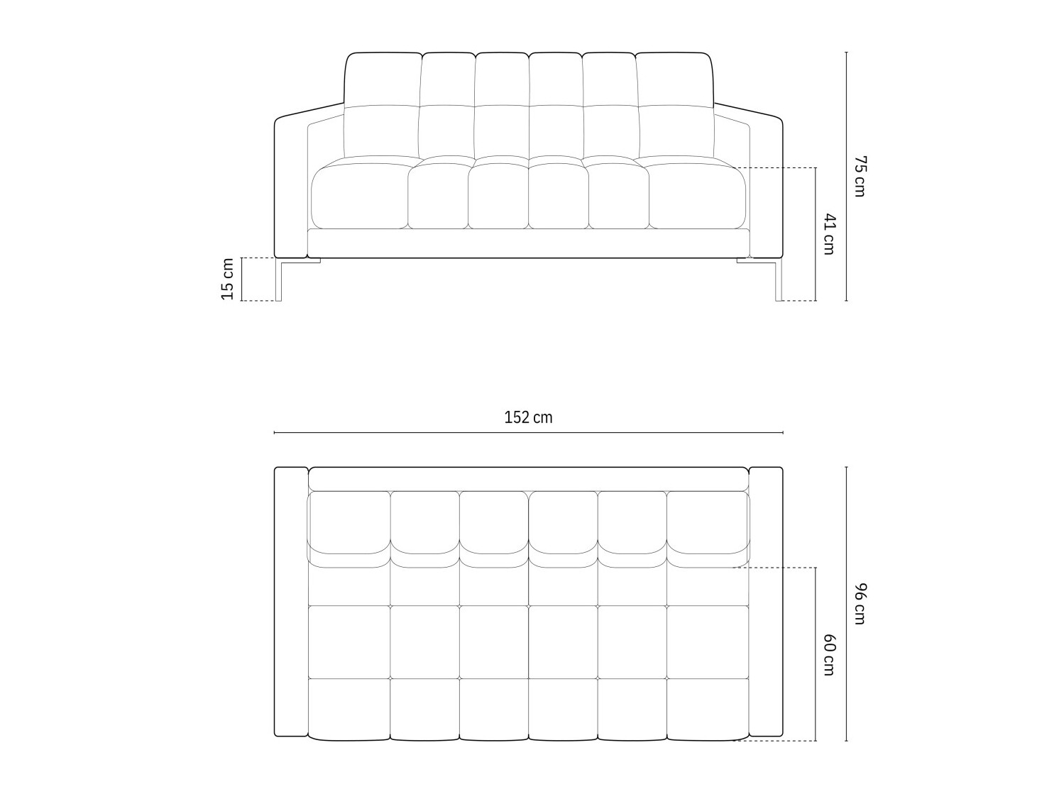 Диван Calelbe 100 (Malia Сметана)