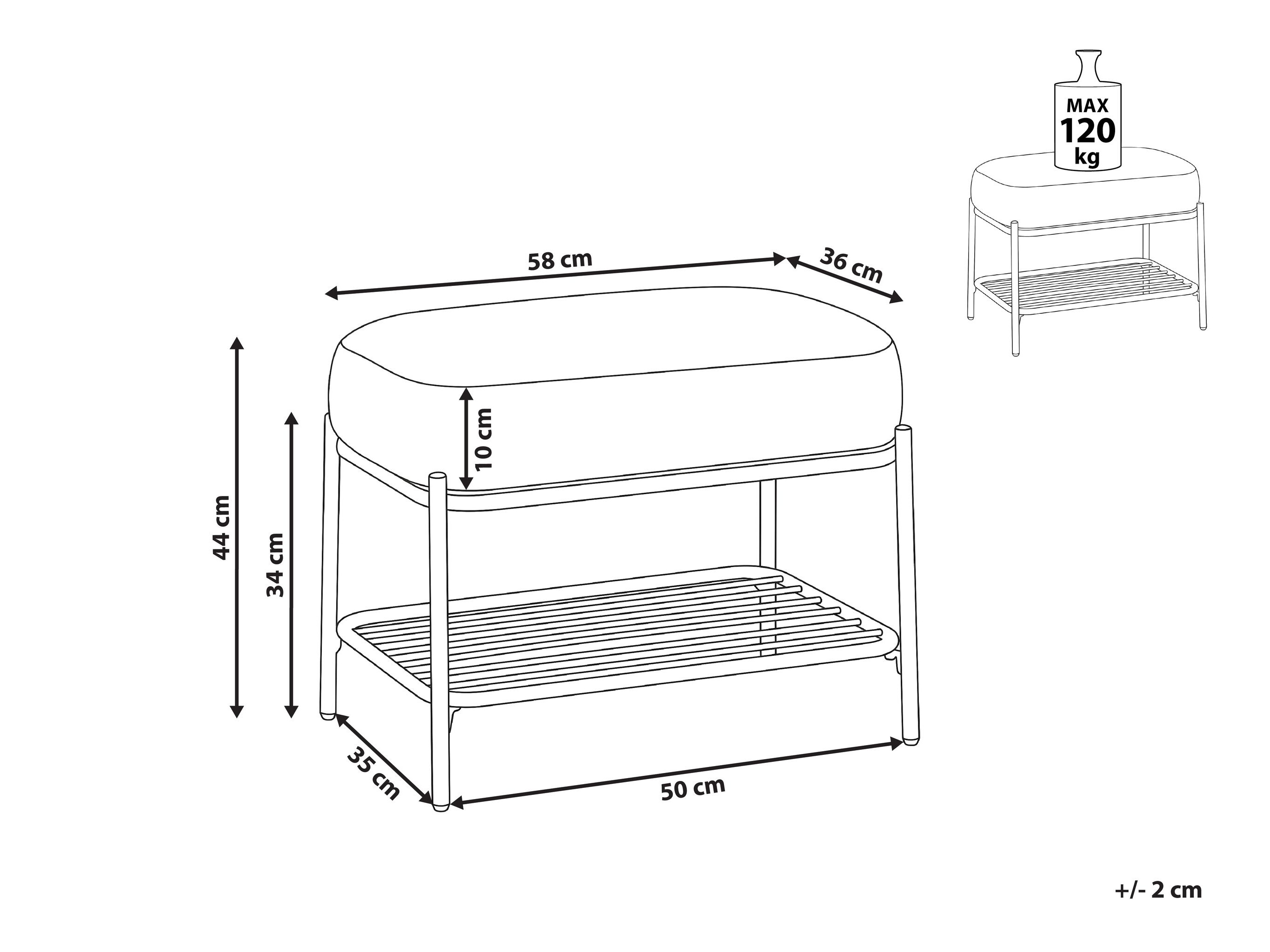 Табуретка Berwyn 3277 (Черен)