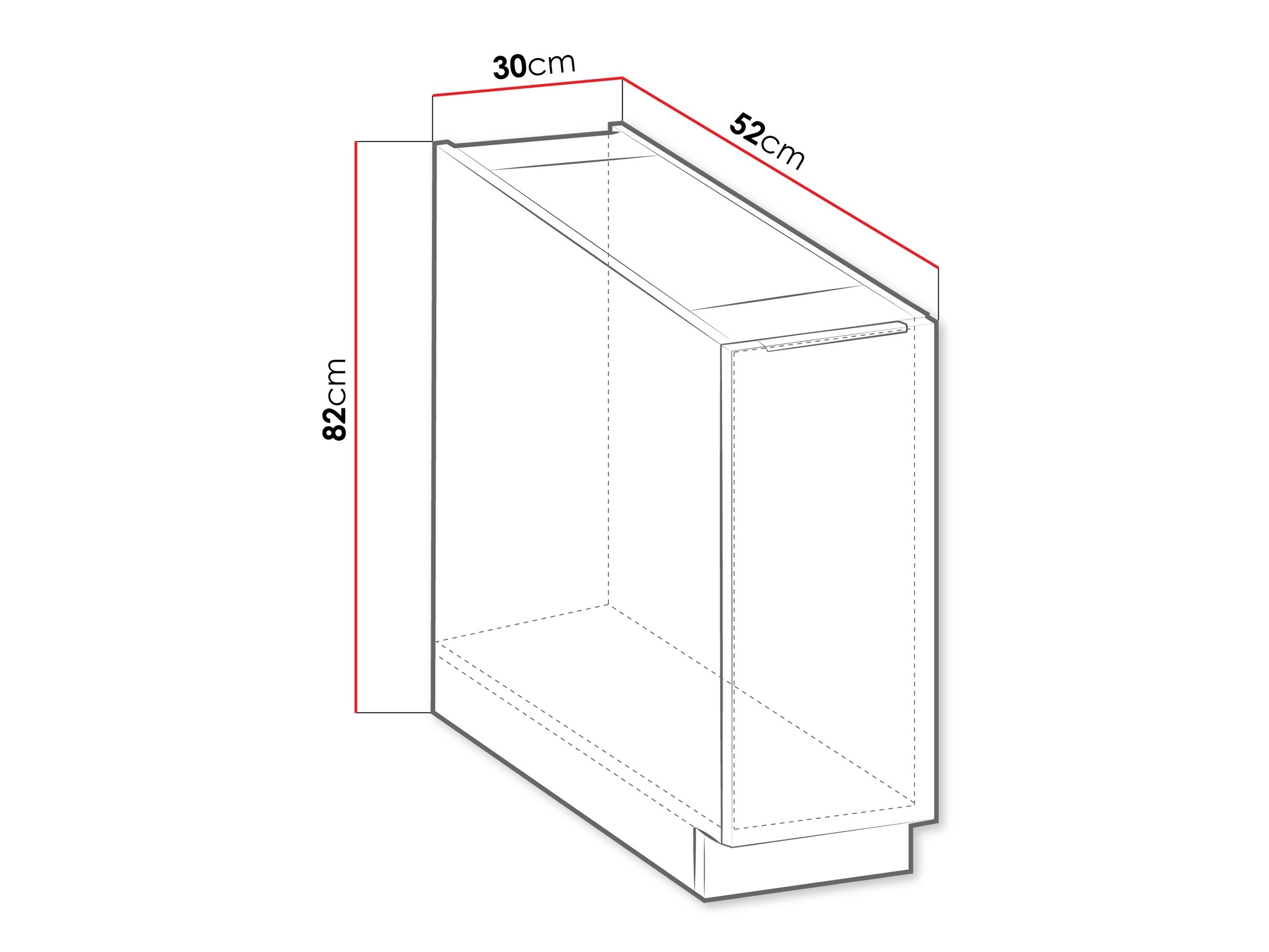 Модулен шкаф с изтеглящ се кошница Sole 102