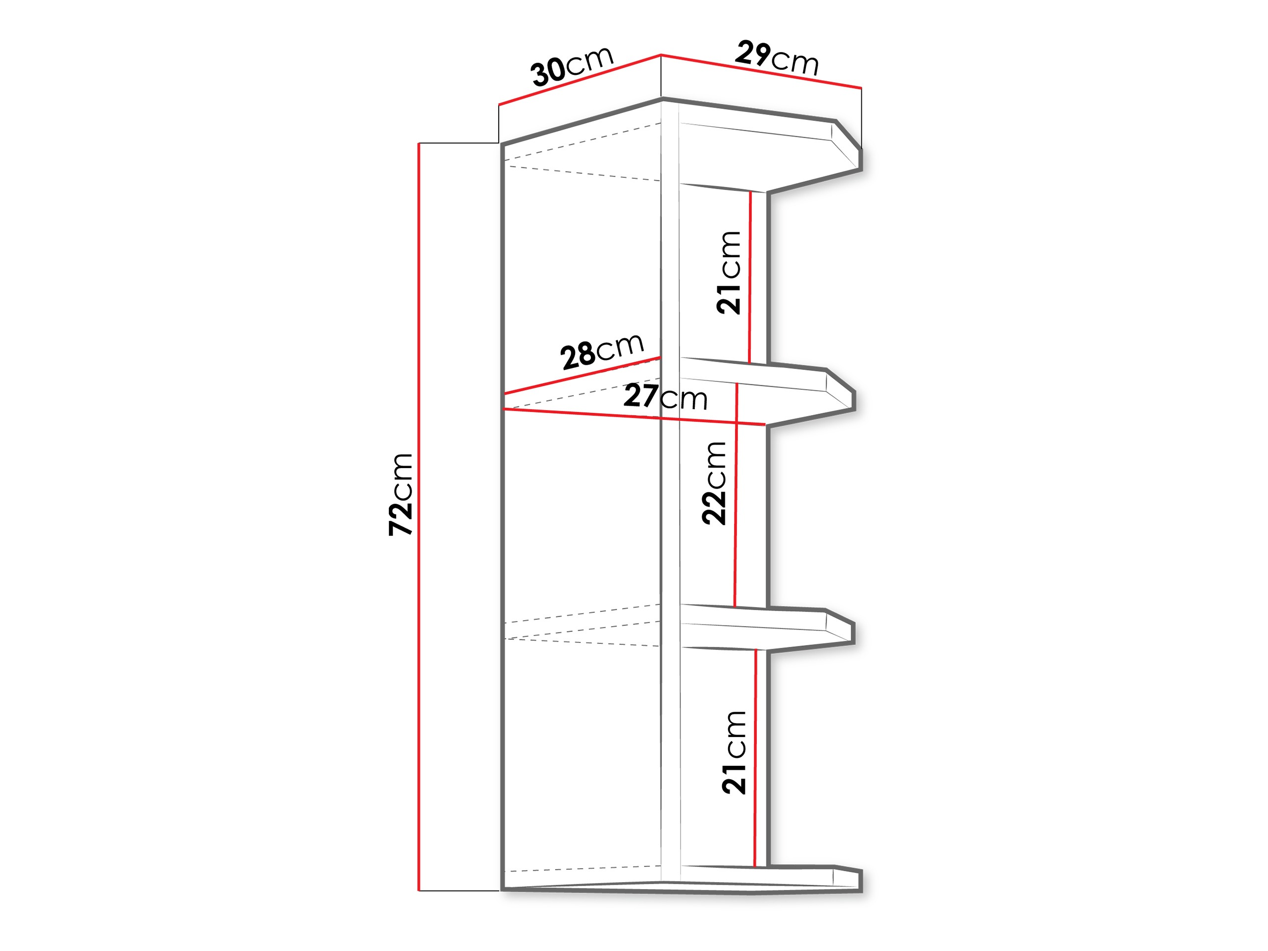 Стенна етажерка Sole 109