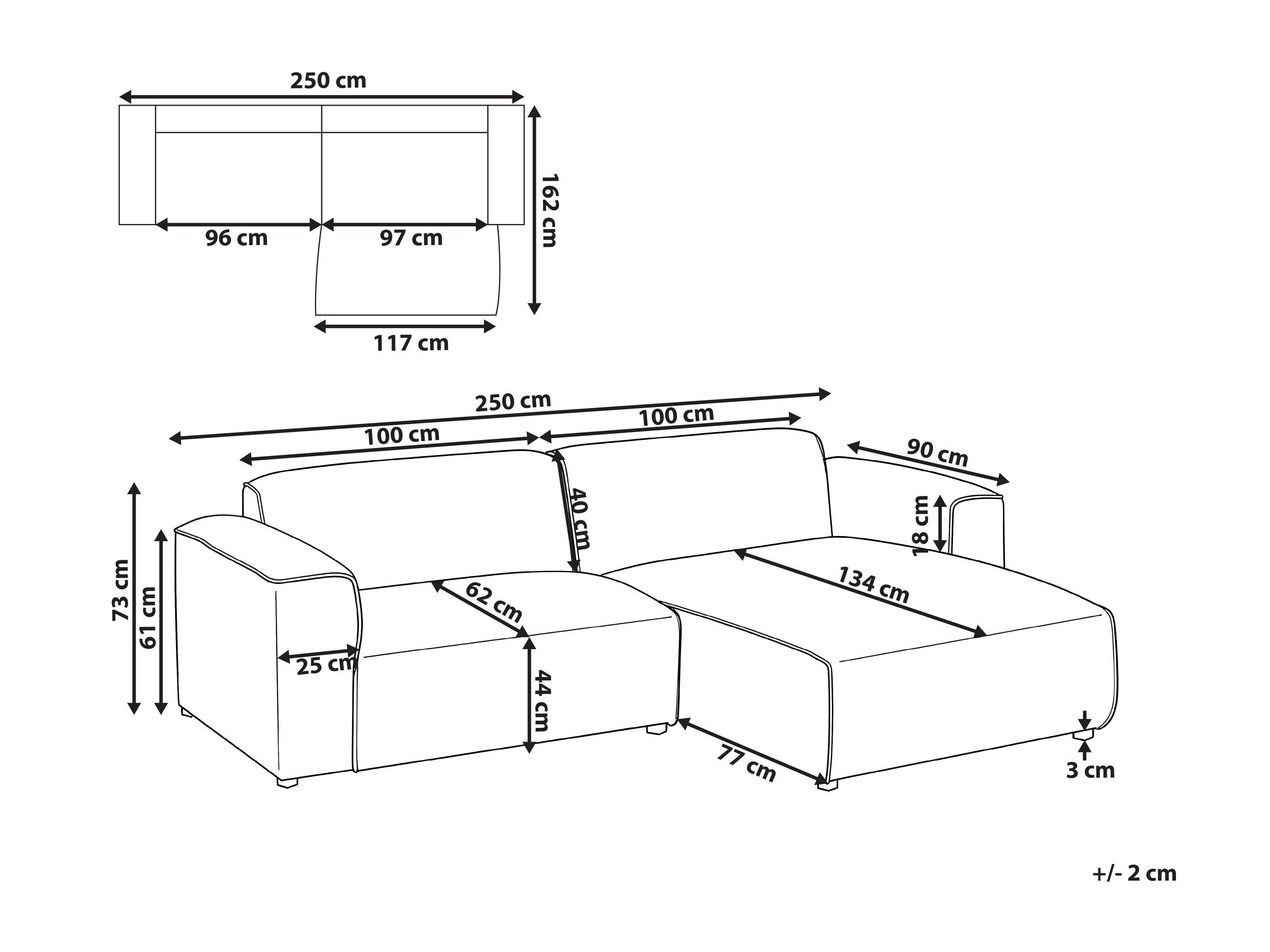 Ъглов диван Berwyn 3290 (Taupe)