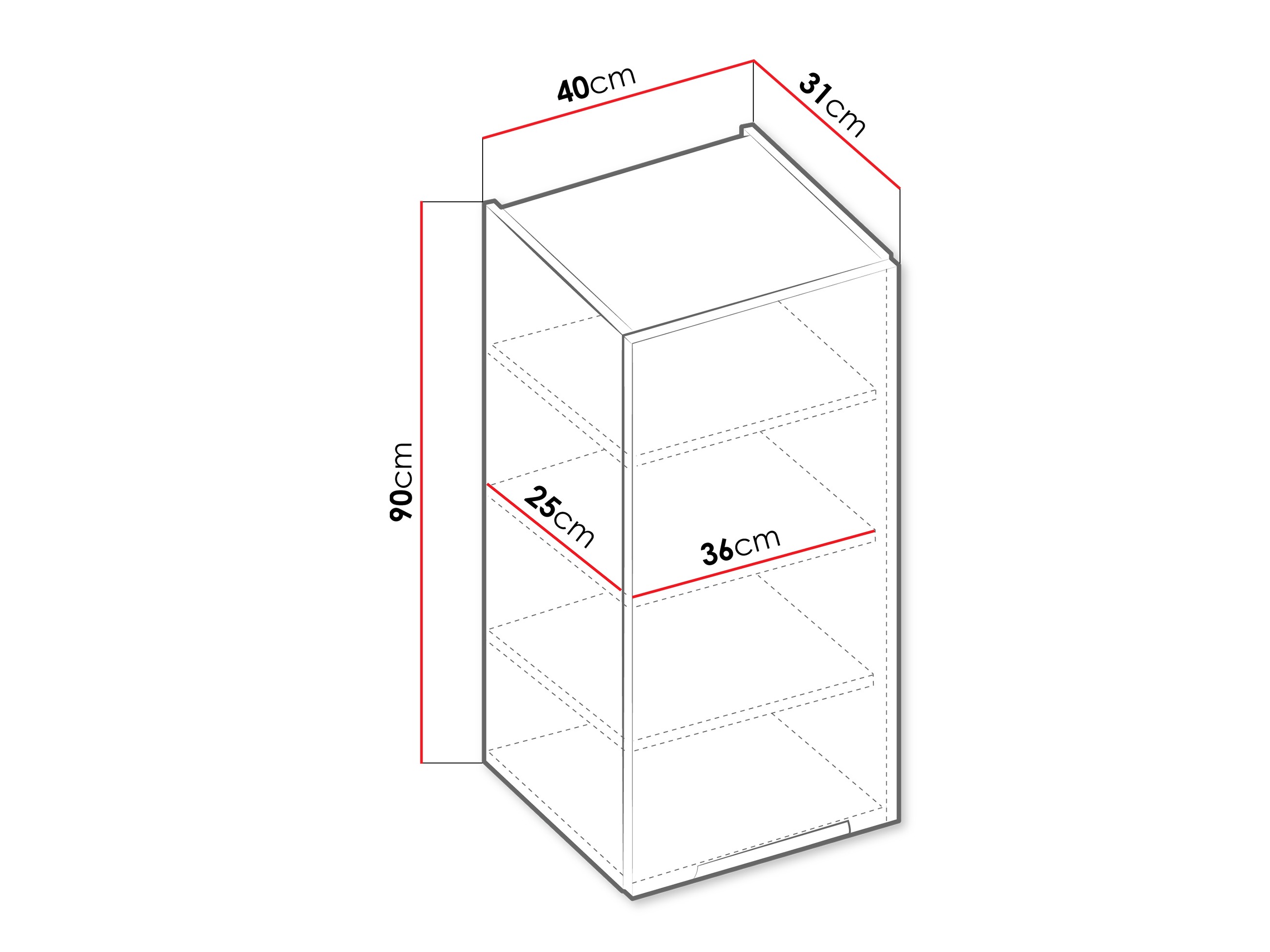 Модулен окачен шкаф Sole 118