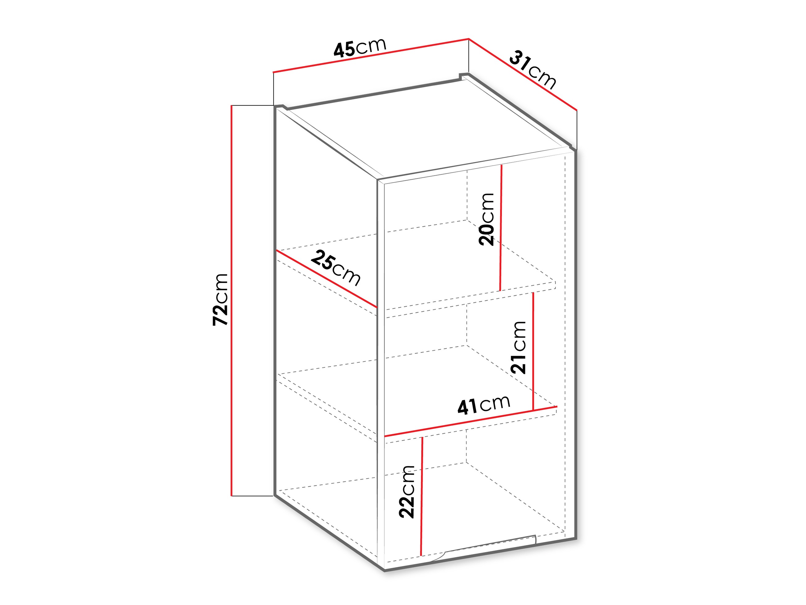 Модулен окачен шкаф Sole 119