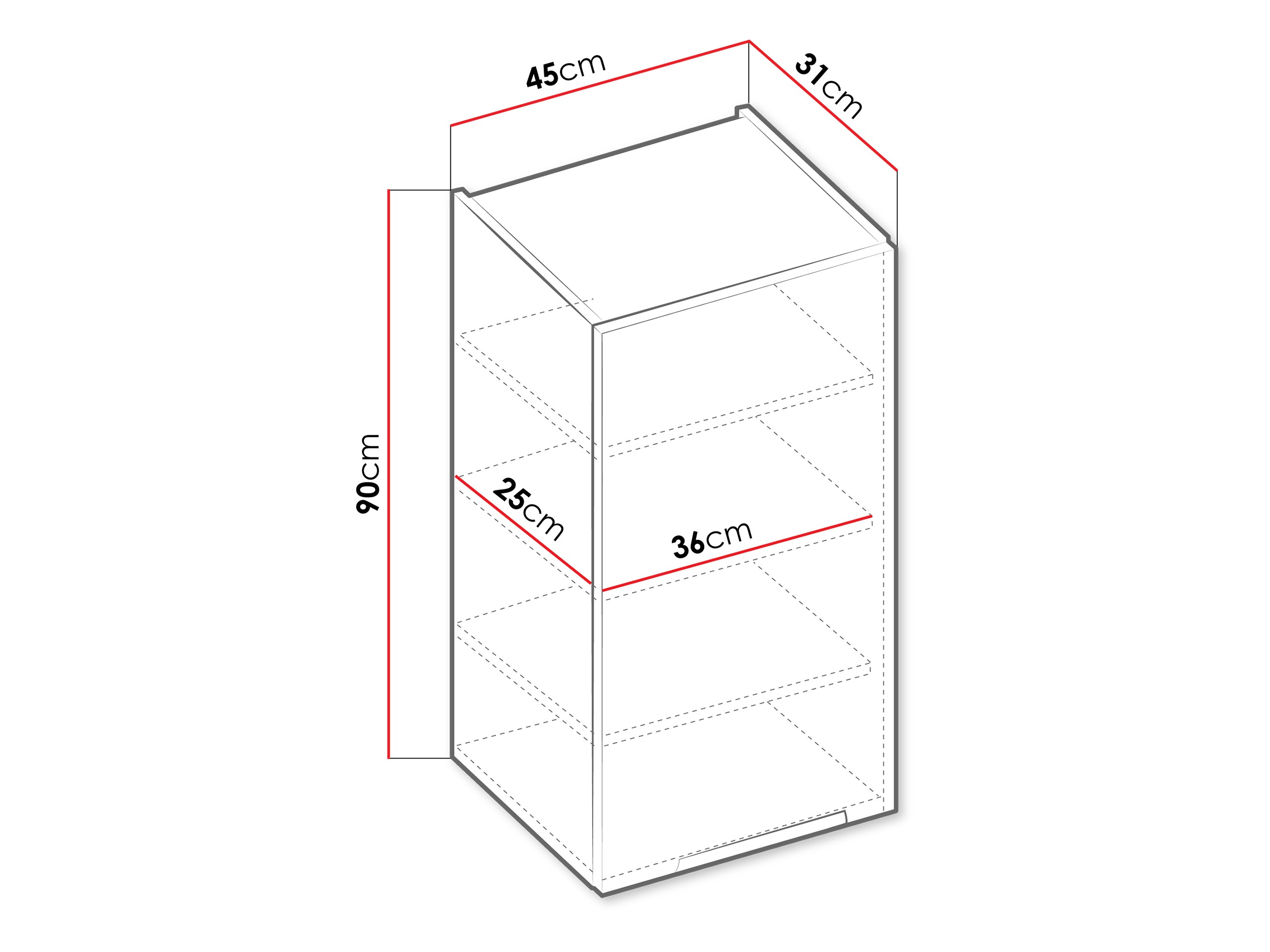 Модулен окачен шкаф Sole 120
