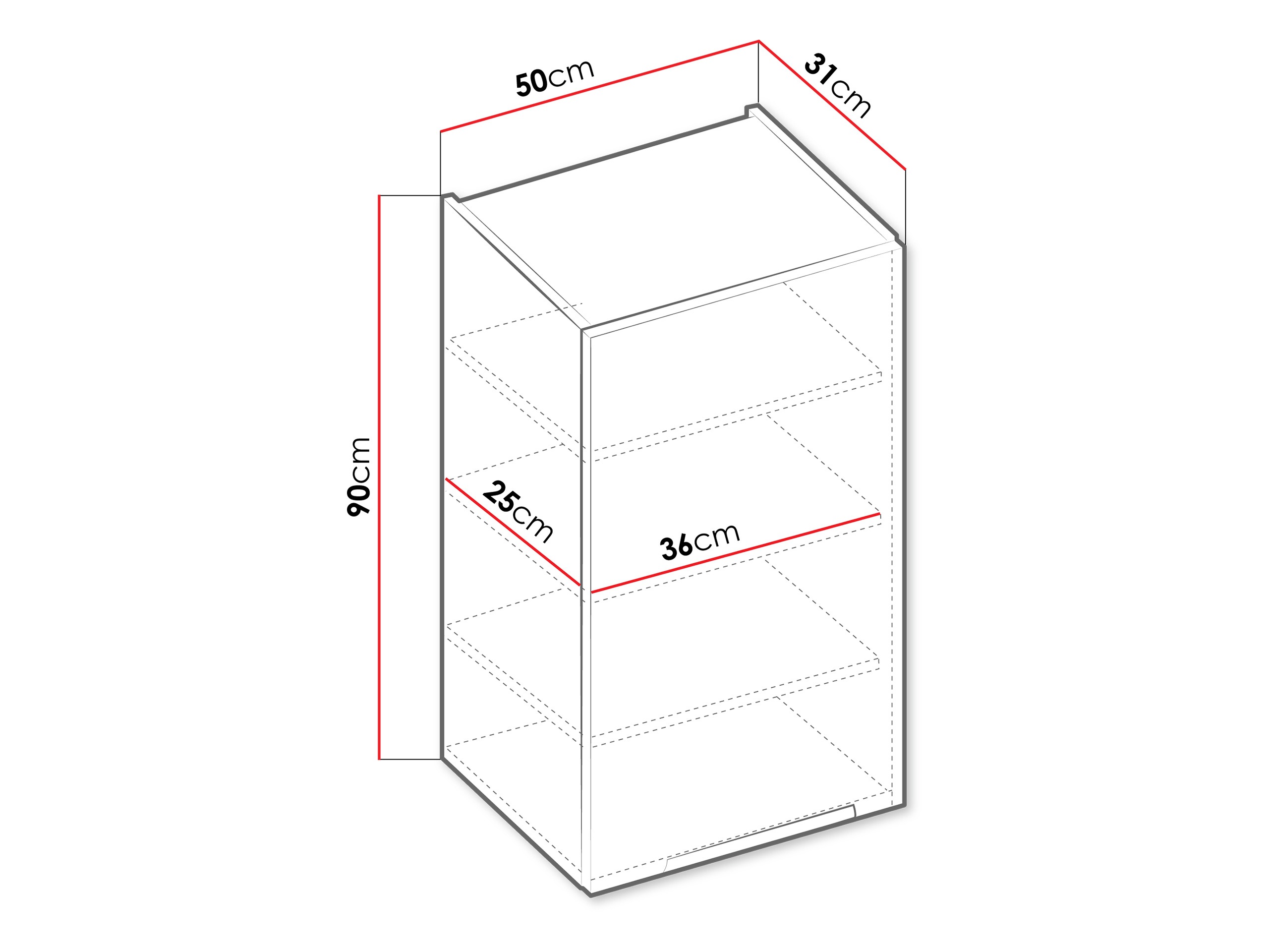 Модулен окачен шкаф Sole 123