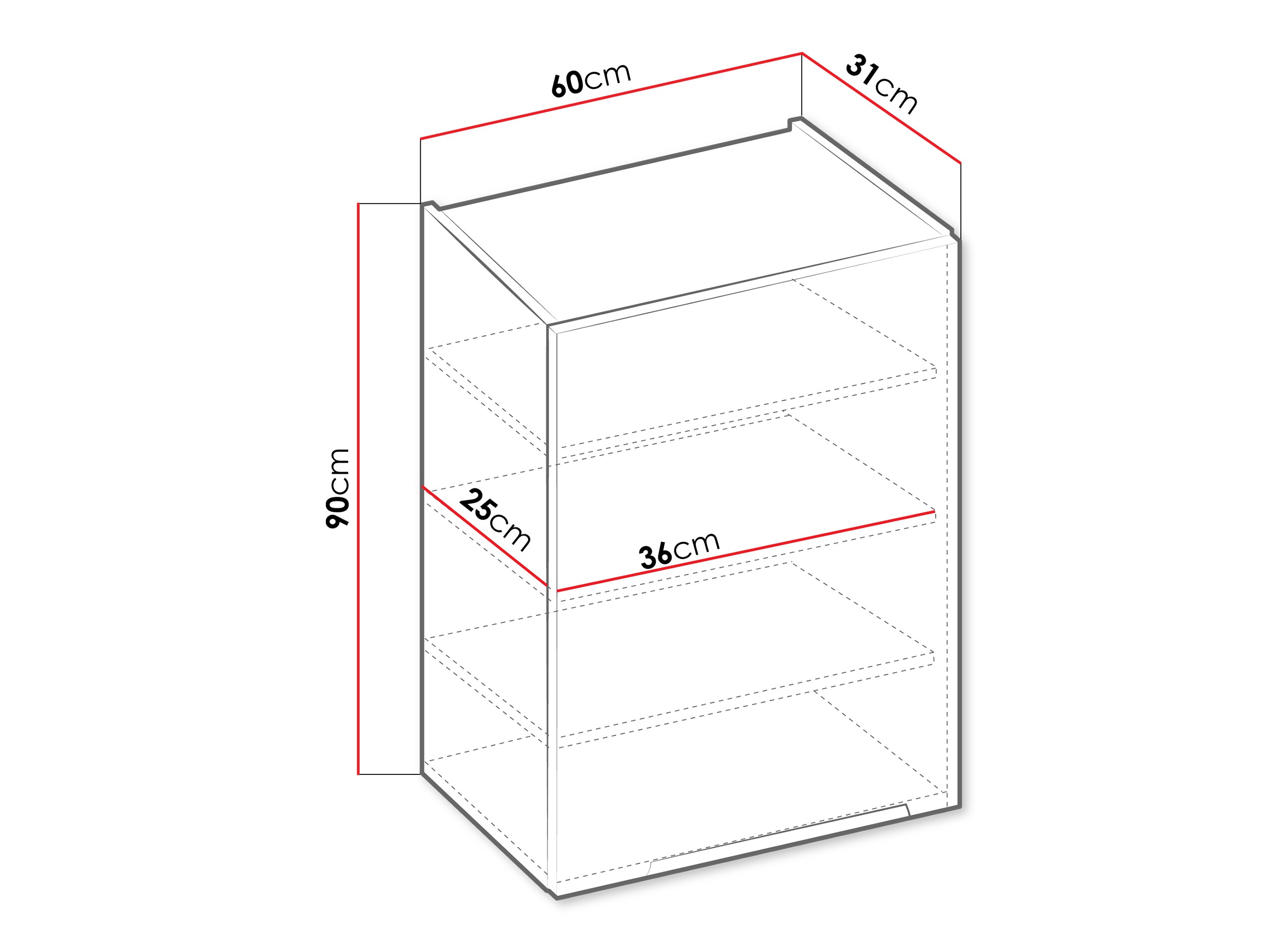 Модулен окачен шкаф Sole 137
