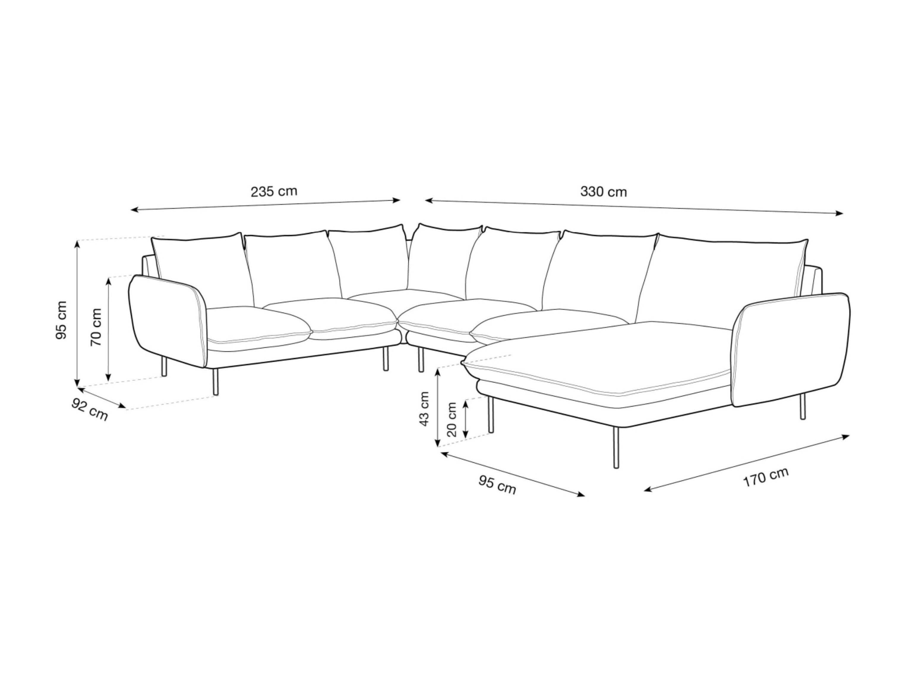 Ъглов диван Ferlevi 104 (Malia Coffee)
