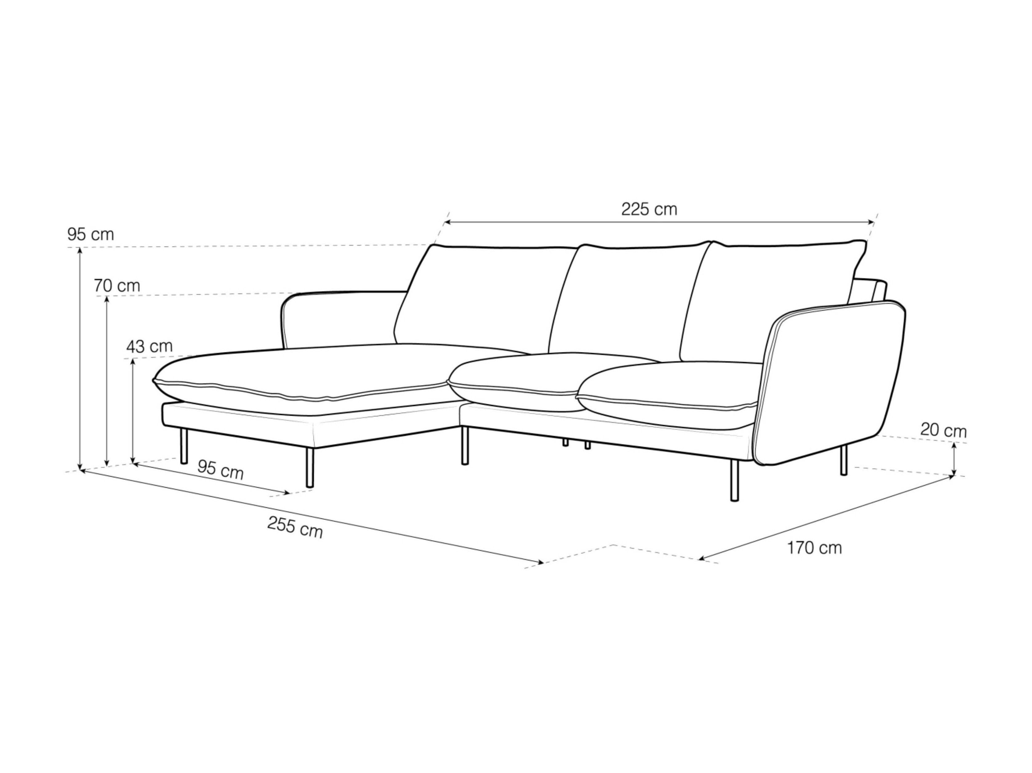 Ъглов диван Ferlevi 105 (Malia Coffee)