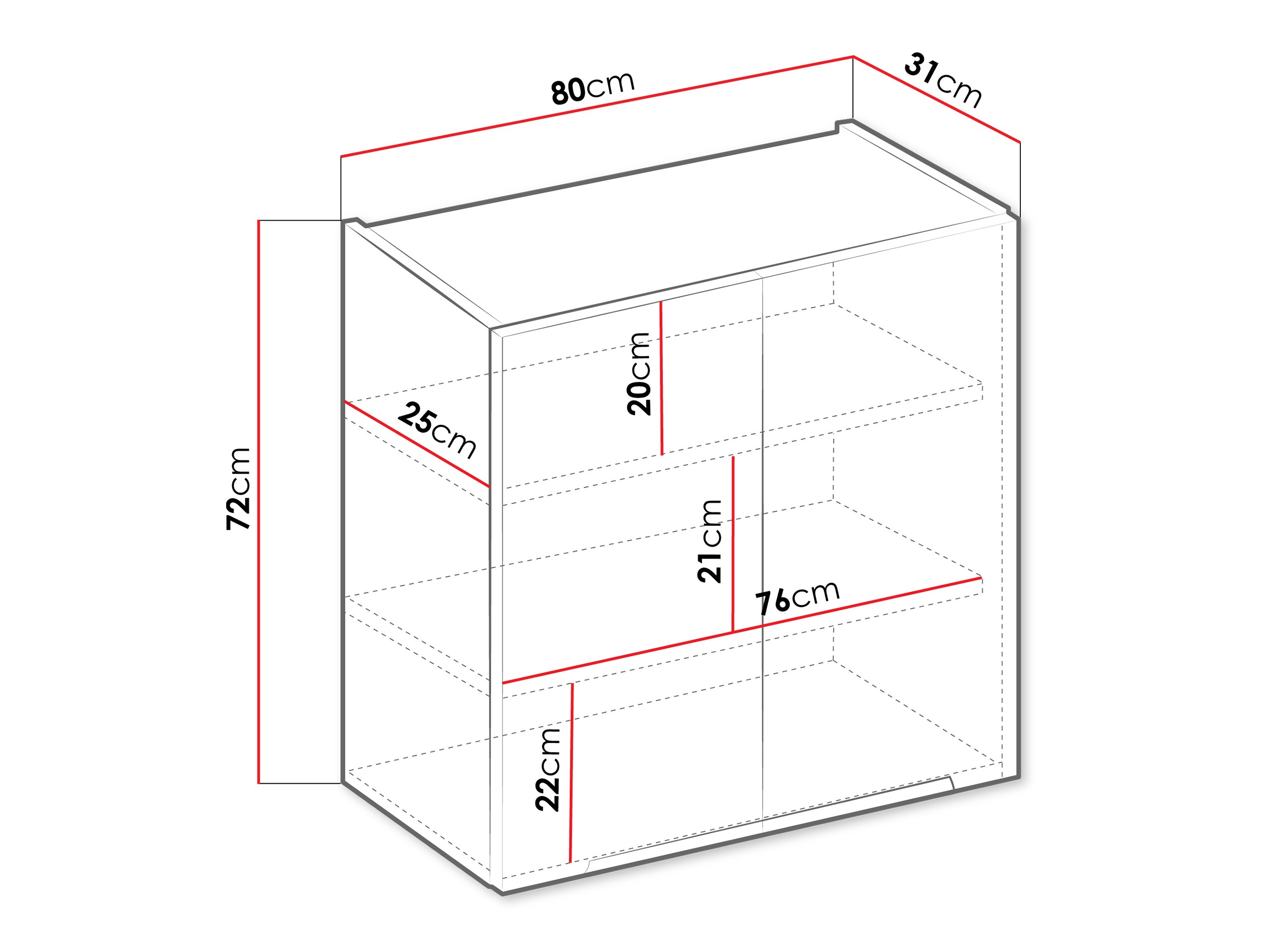 Модулен окачен шкаф Sole 148