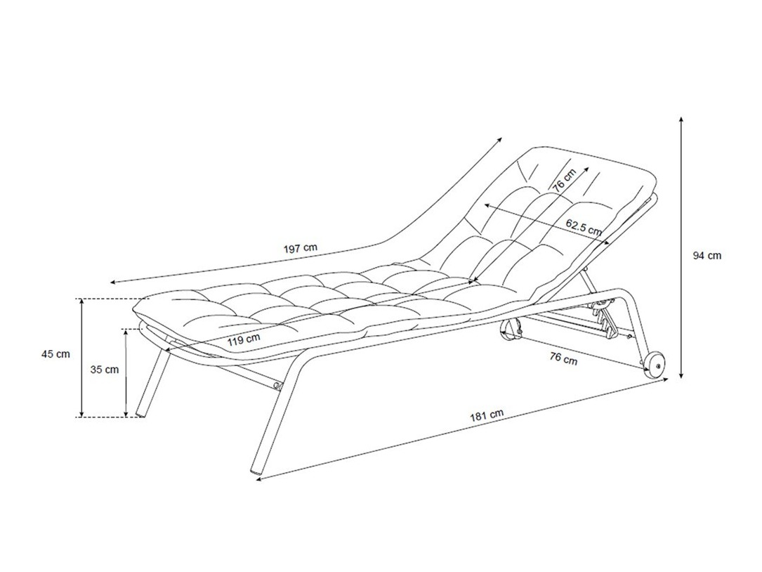 Градински шезлонг Mandeville 360