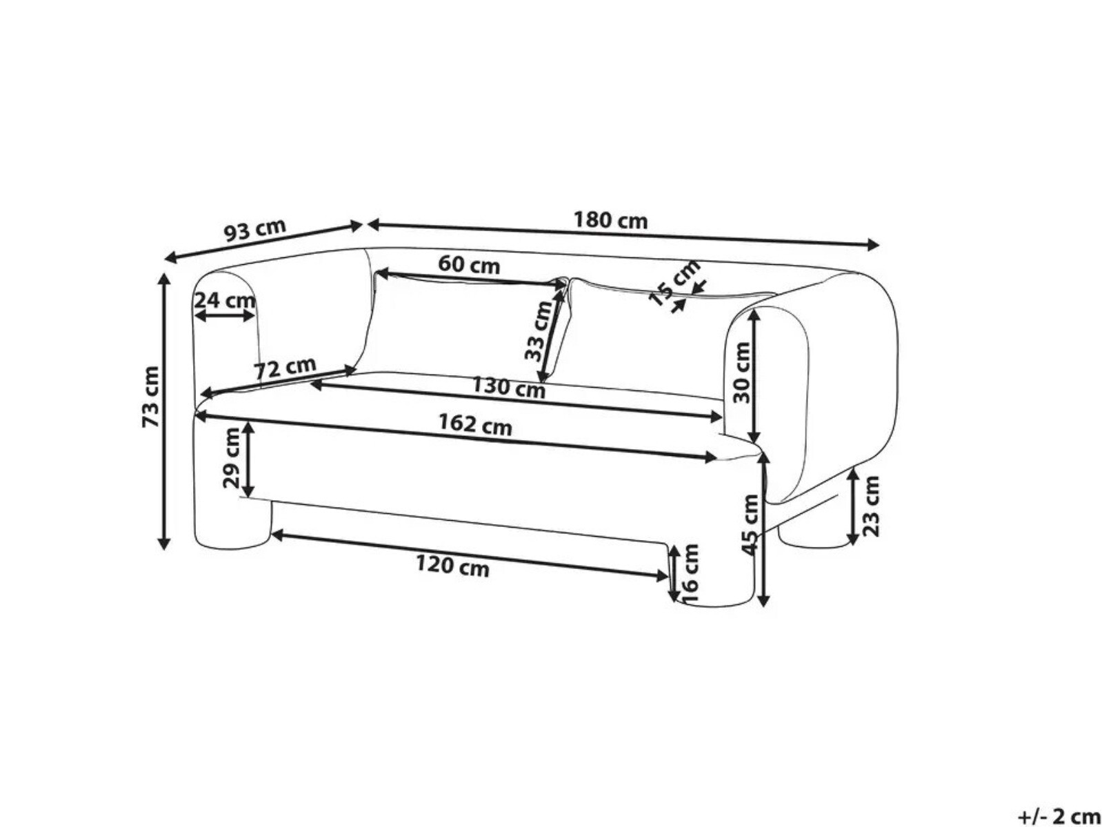 Диван Cavsali 101 (Кафяв)
