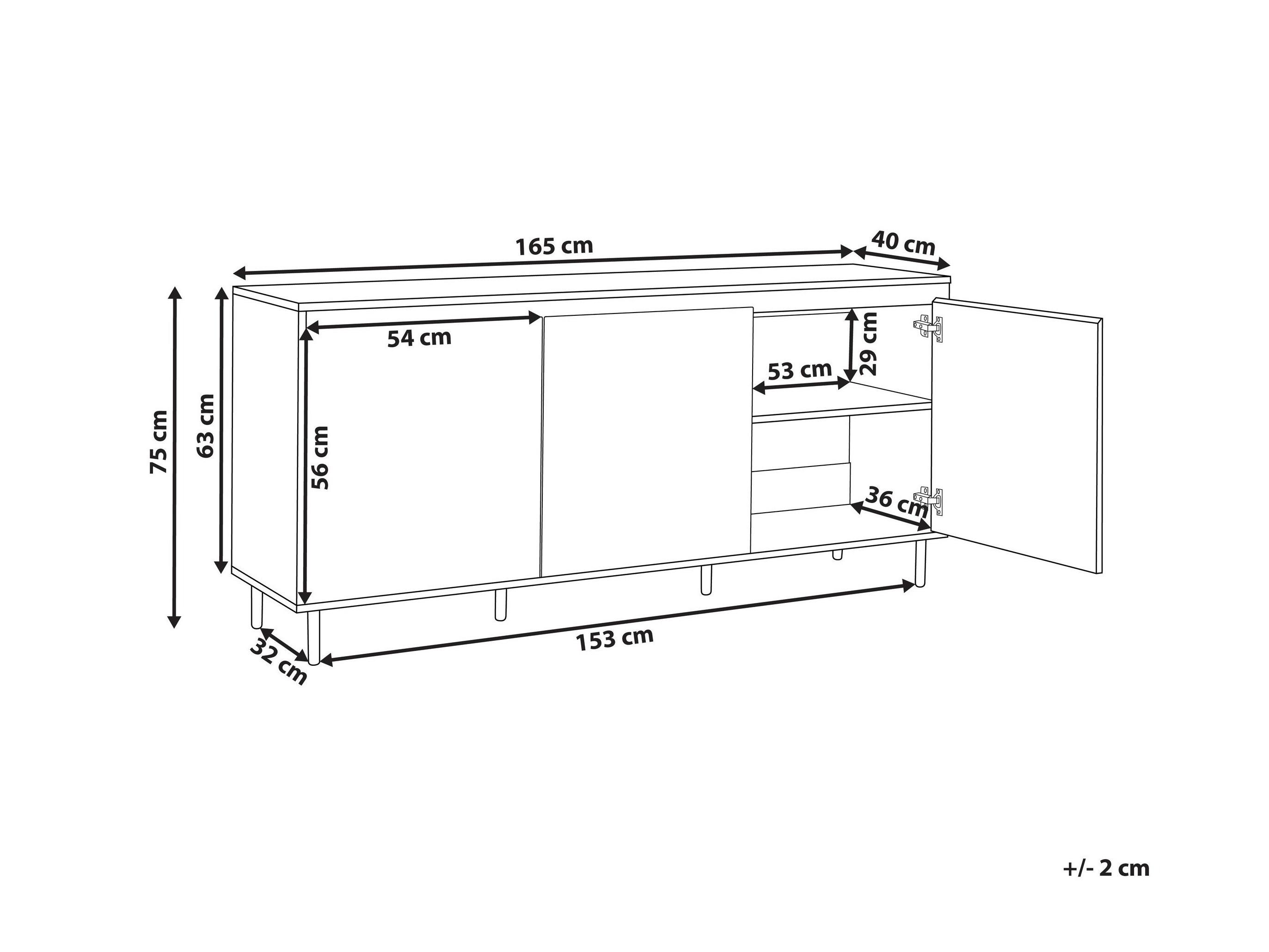 Шкаф Berwyn 3311 (Тъмно дърво)