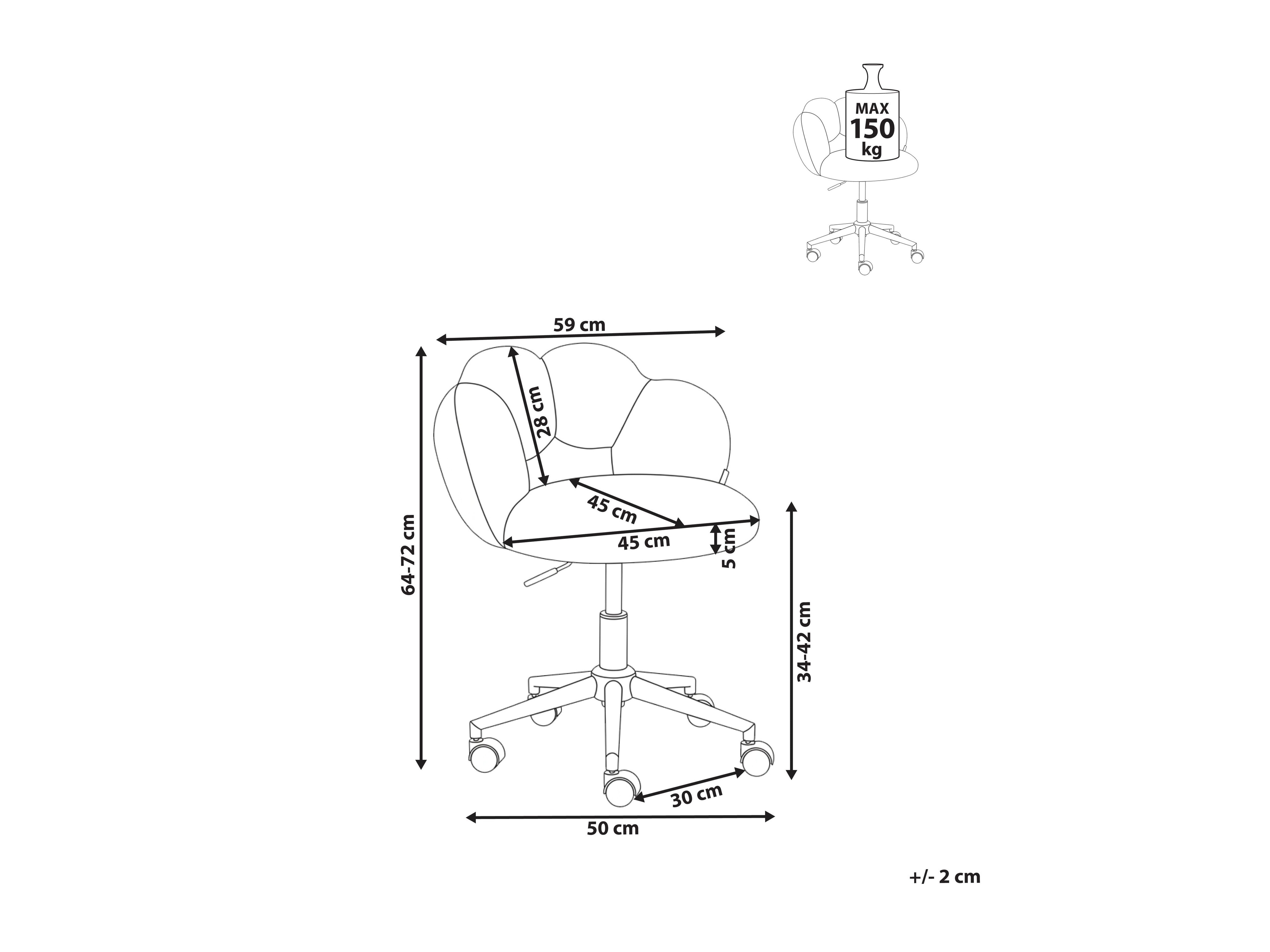 Офис стол Berwyn 3313 (Светлосиньо)