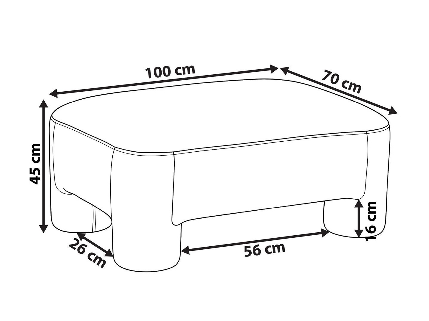 Табуретка Cavsali 103 (Кафяв)