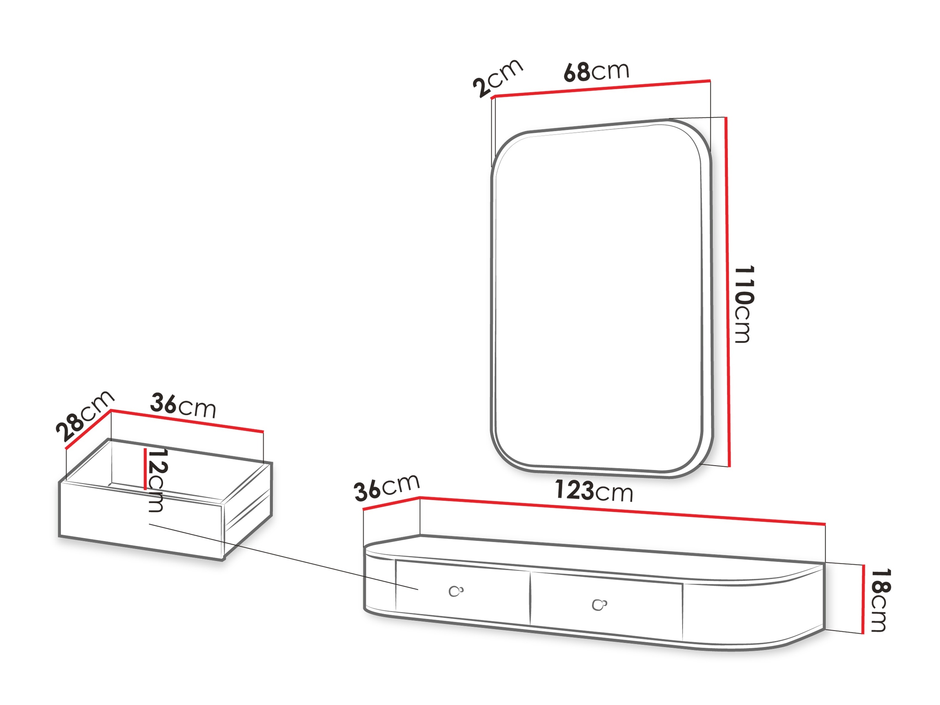 Тоалетка Comfivo Mirsoni 107