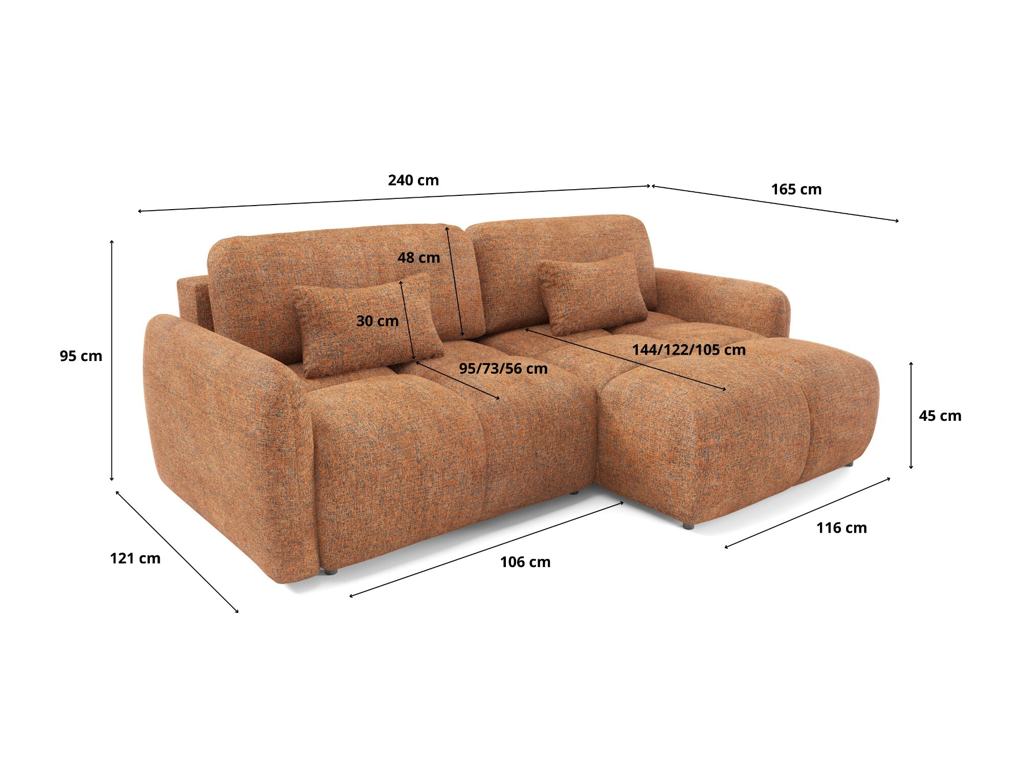 Ъглов диван Franklin 219 (Bella 40)