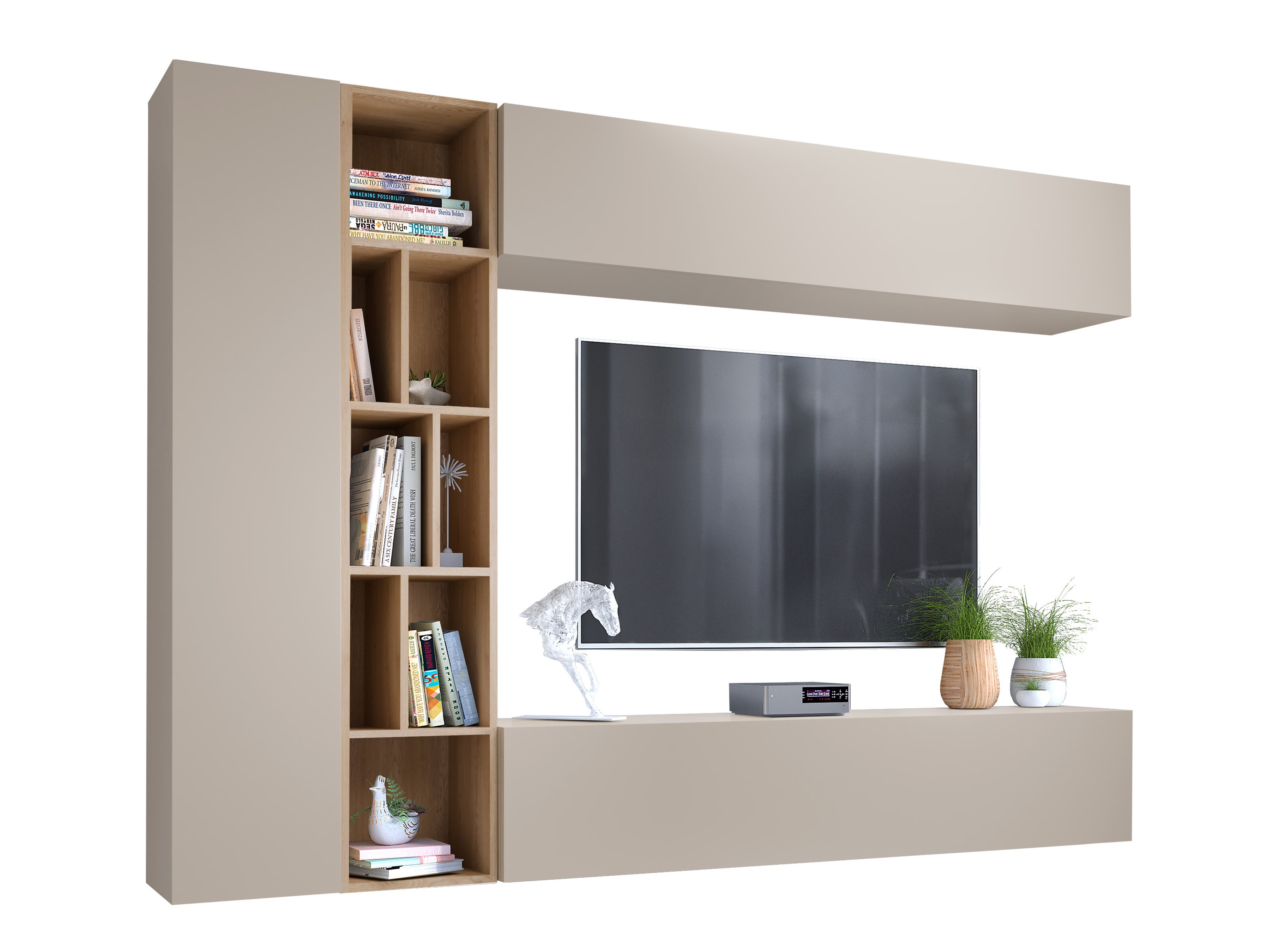 Комплект за хол Comfivo Natura (Кашмир + Artisan дъб)