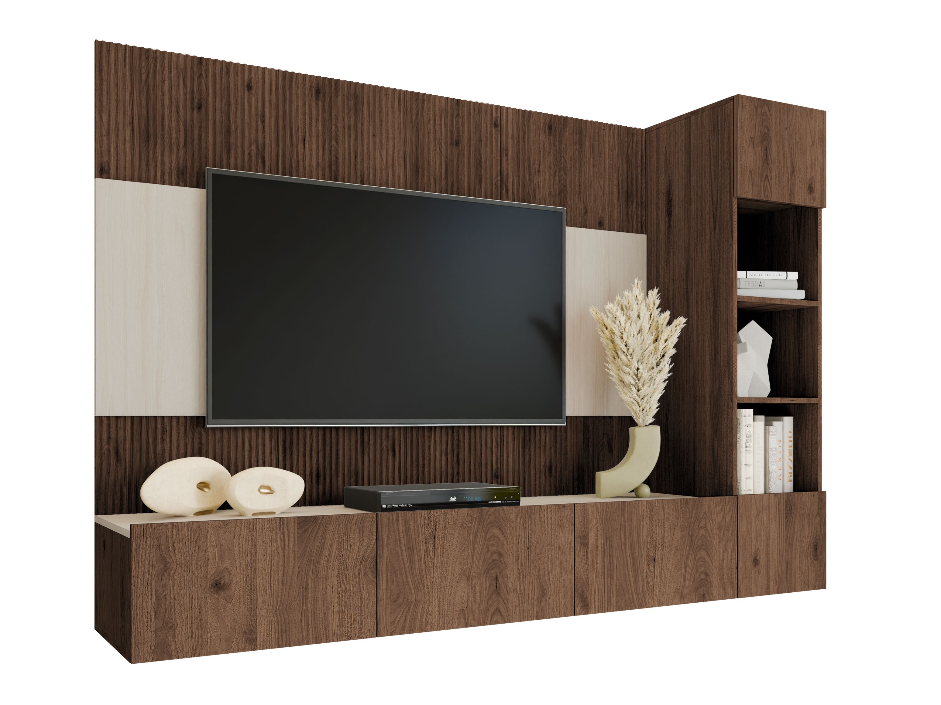 Комплект за хол Comfivo Salix II (Орех + Светъл traverine)