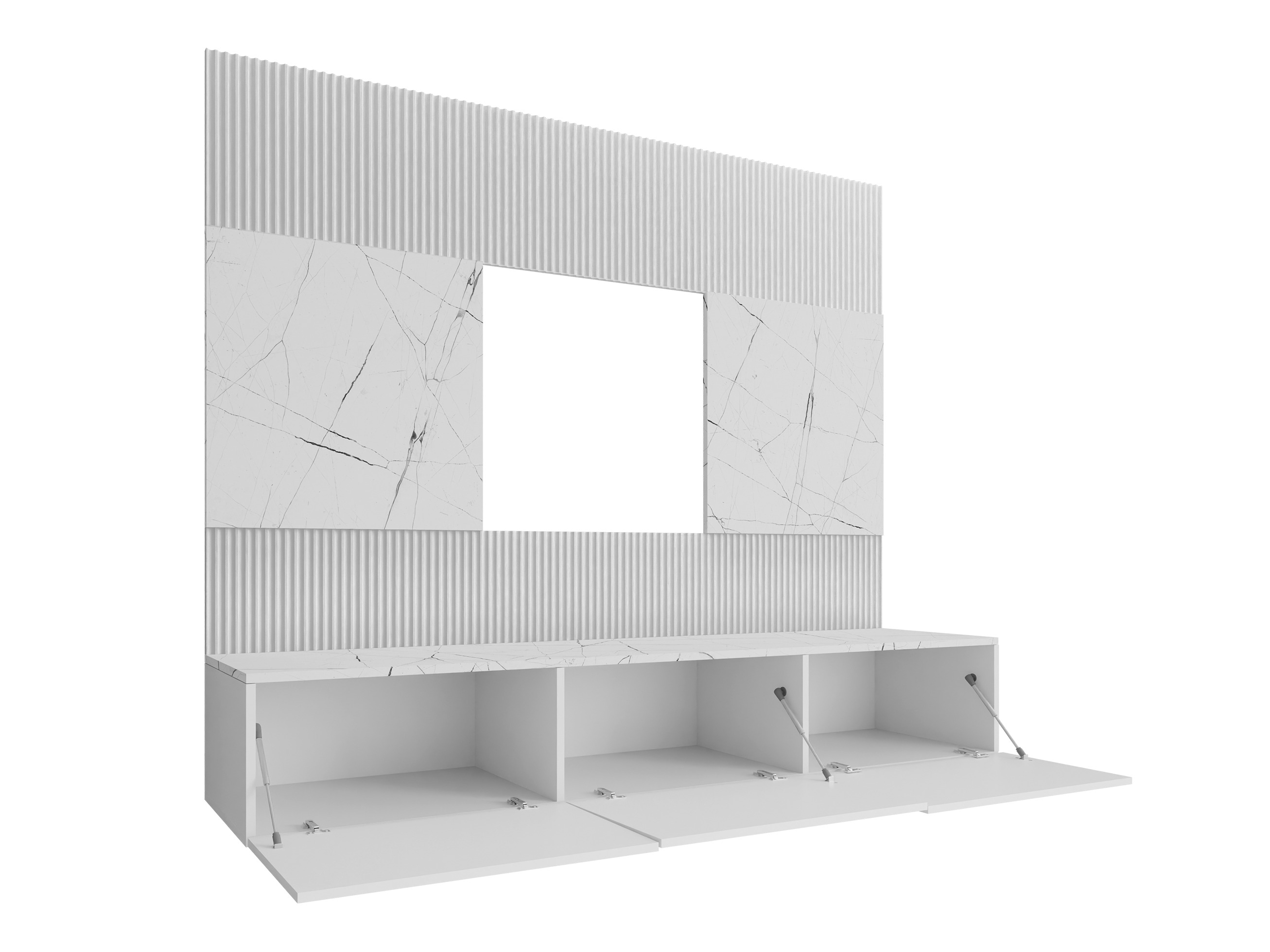 Комплект за хол Comfivo Salix II (Орех + Светъл Travertine)