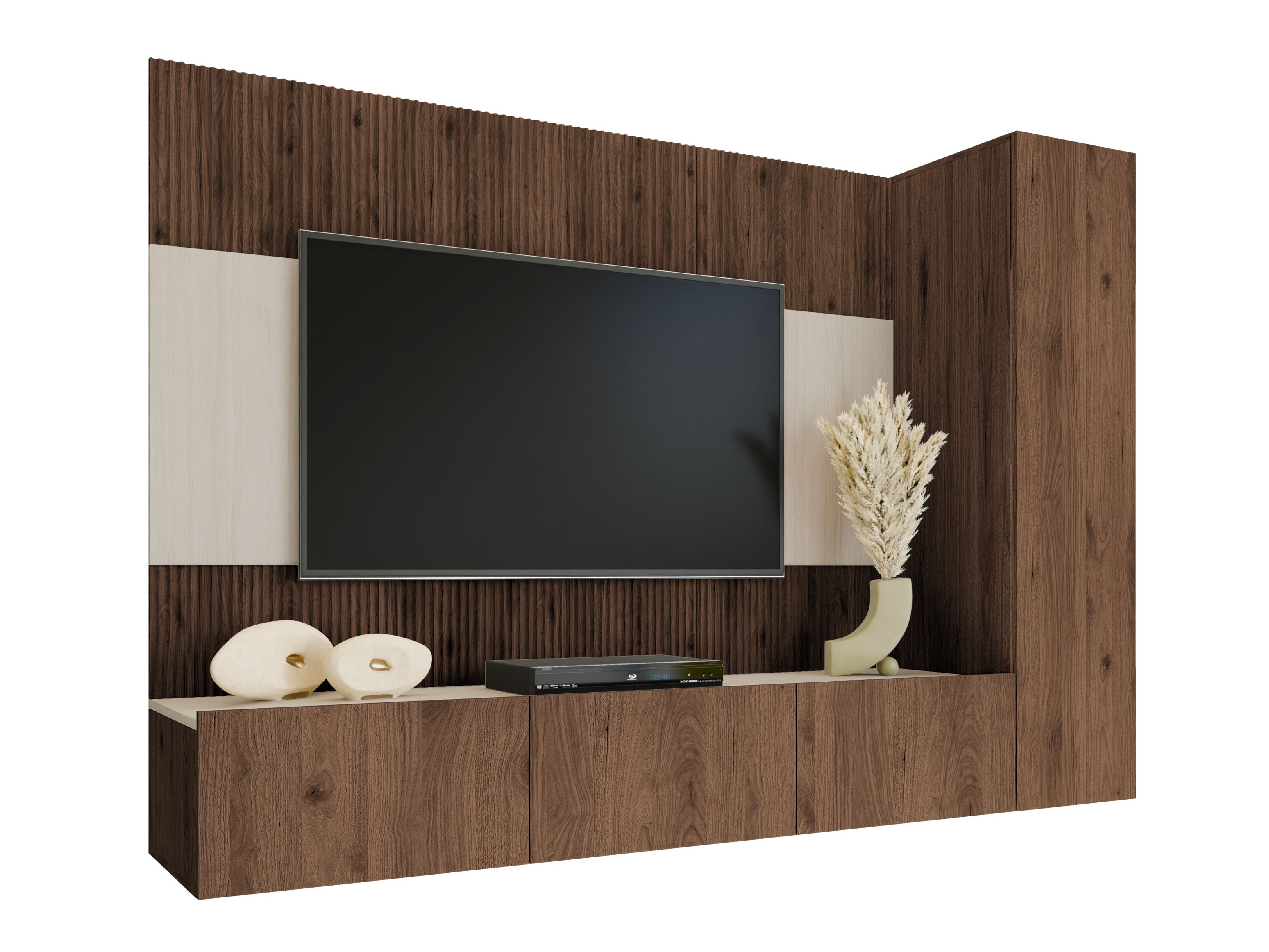 Комплект за хол Comfivo Salix VI (Орех + Лек травертин)