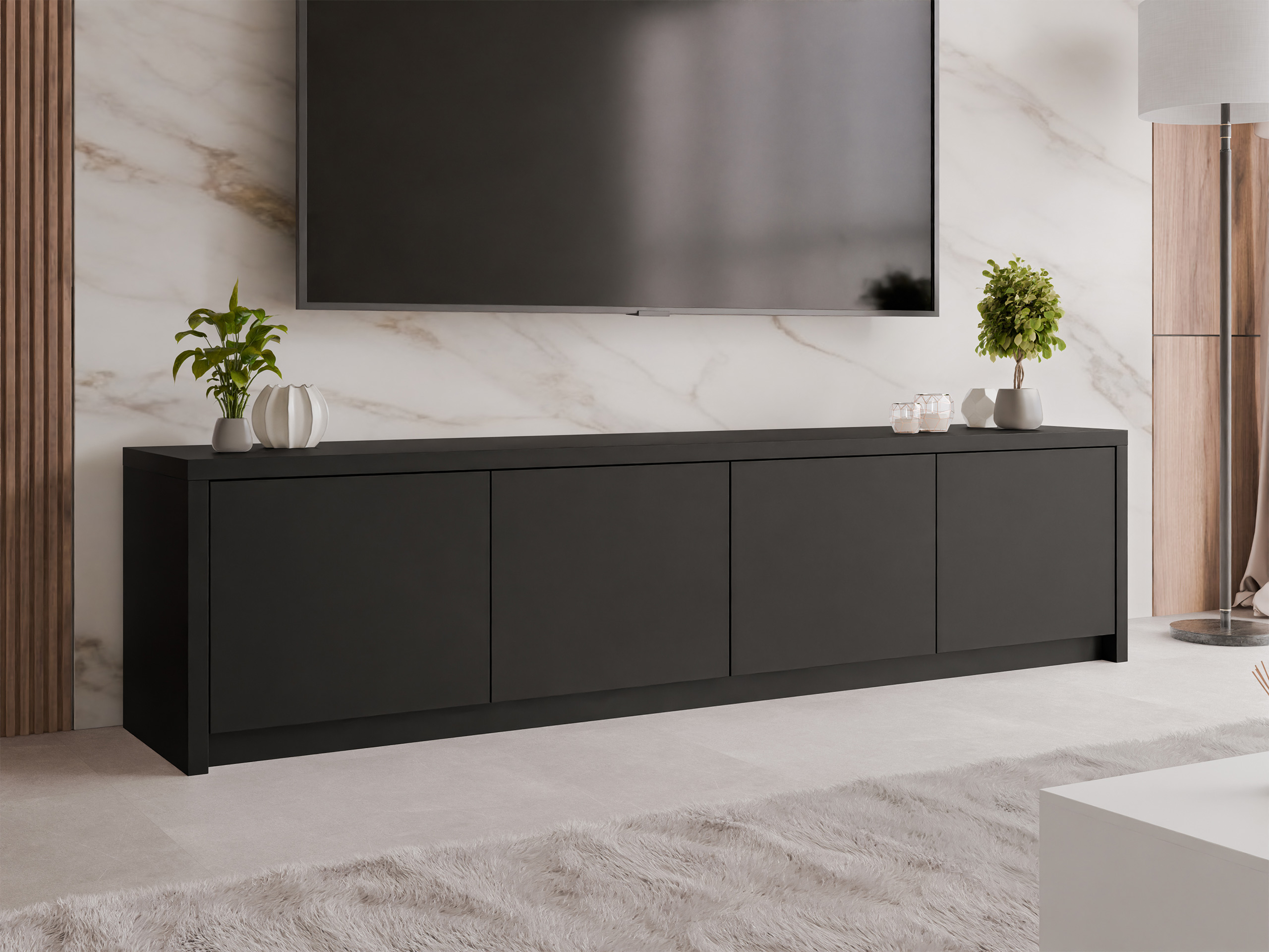 ТВ шкаф Lectio (Черен)