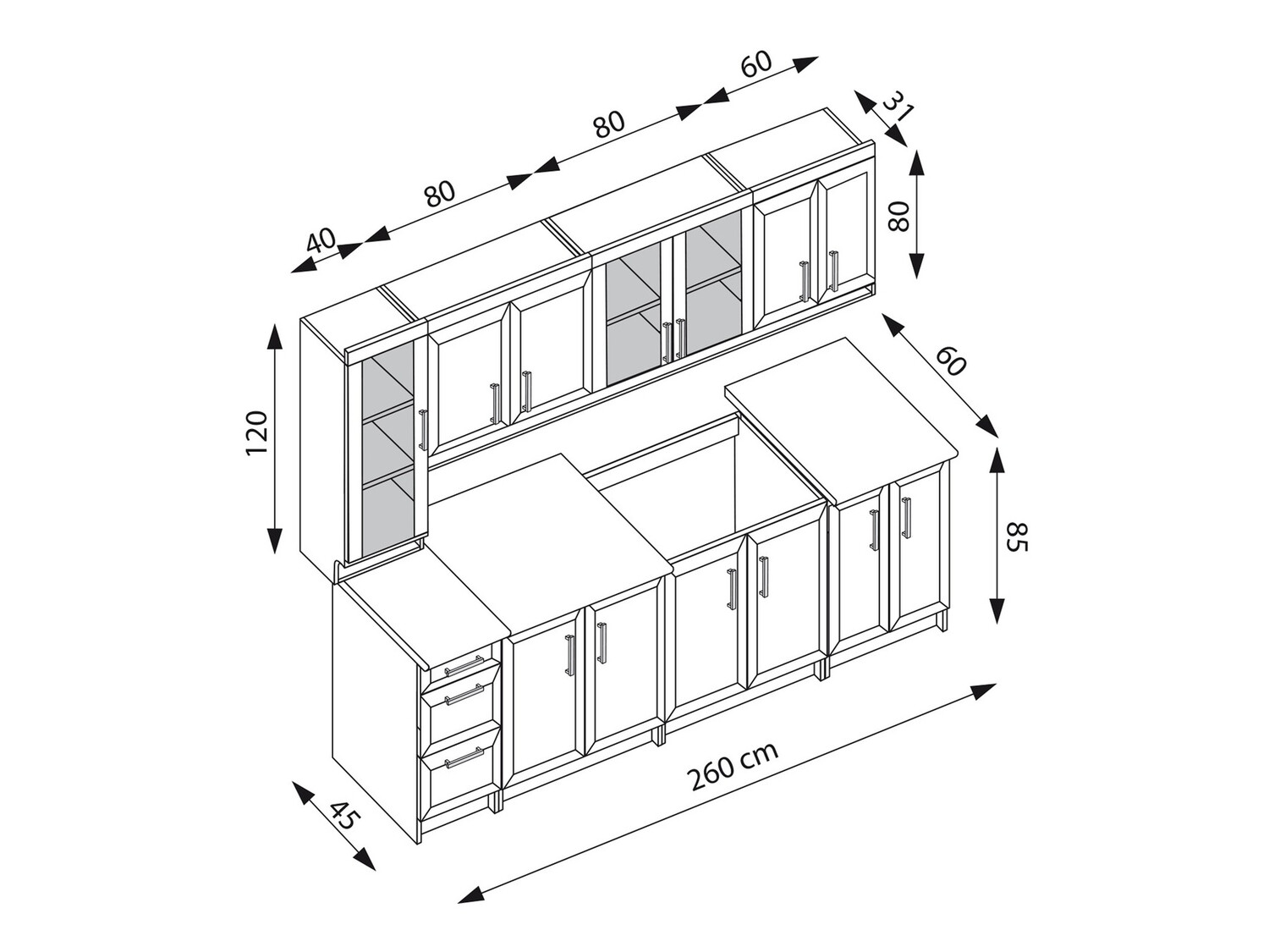Комплект за кухня SB5028 с нарушена опаковка