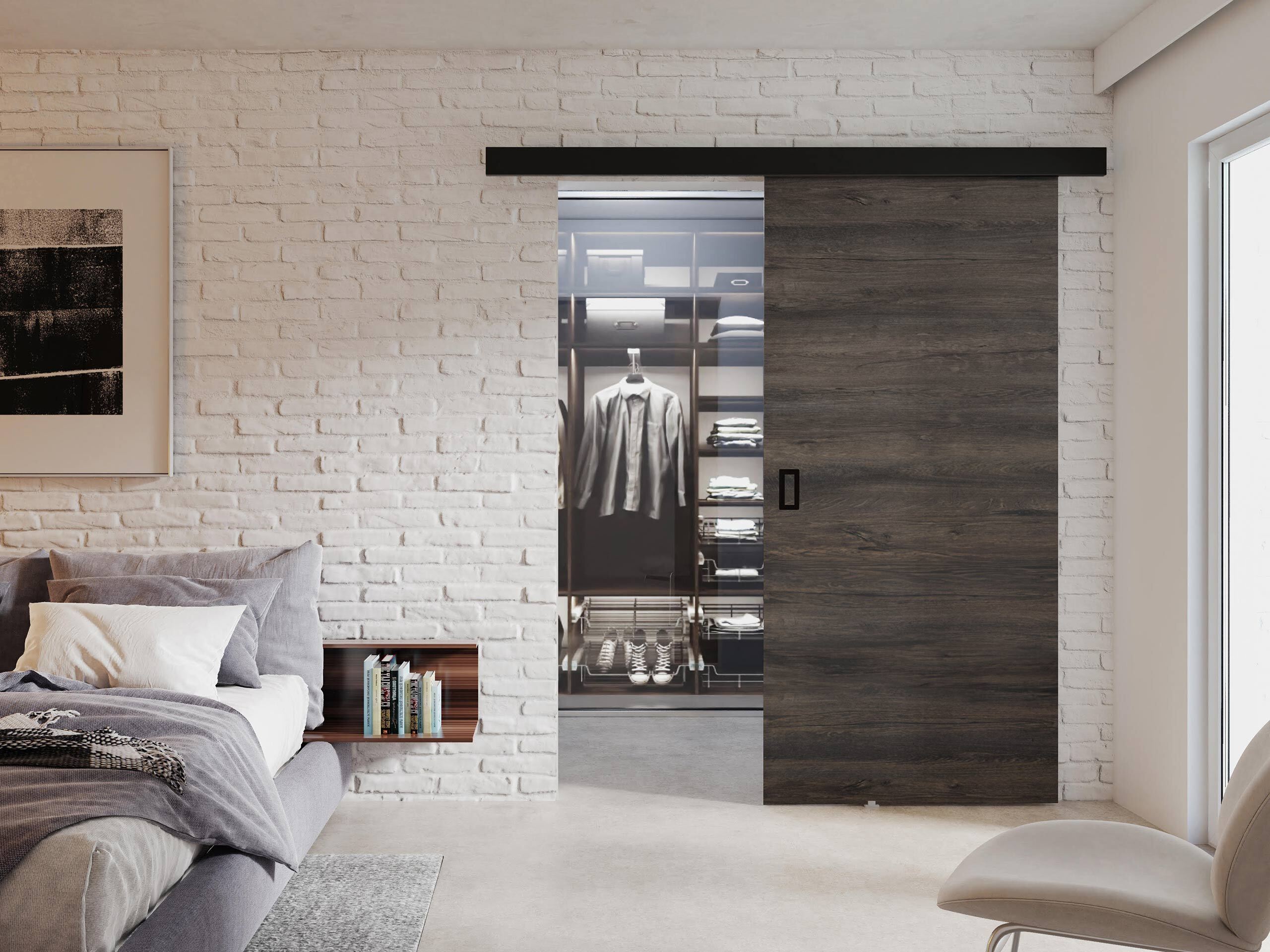 Плъзгаща се врата Dover 169 (Тъмен ясен)